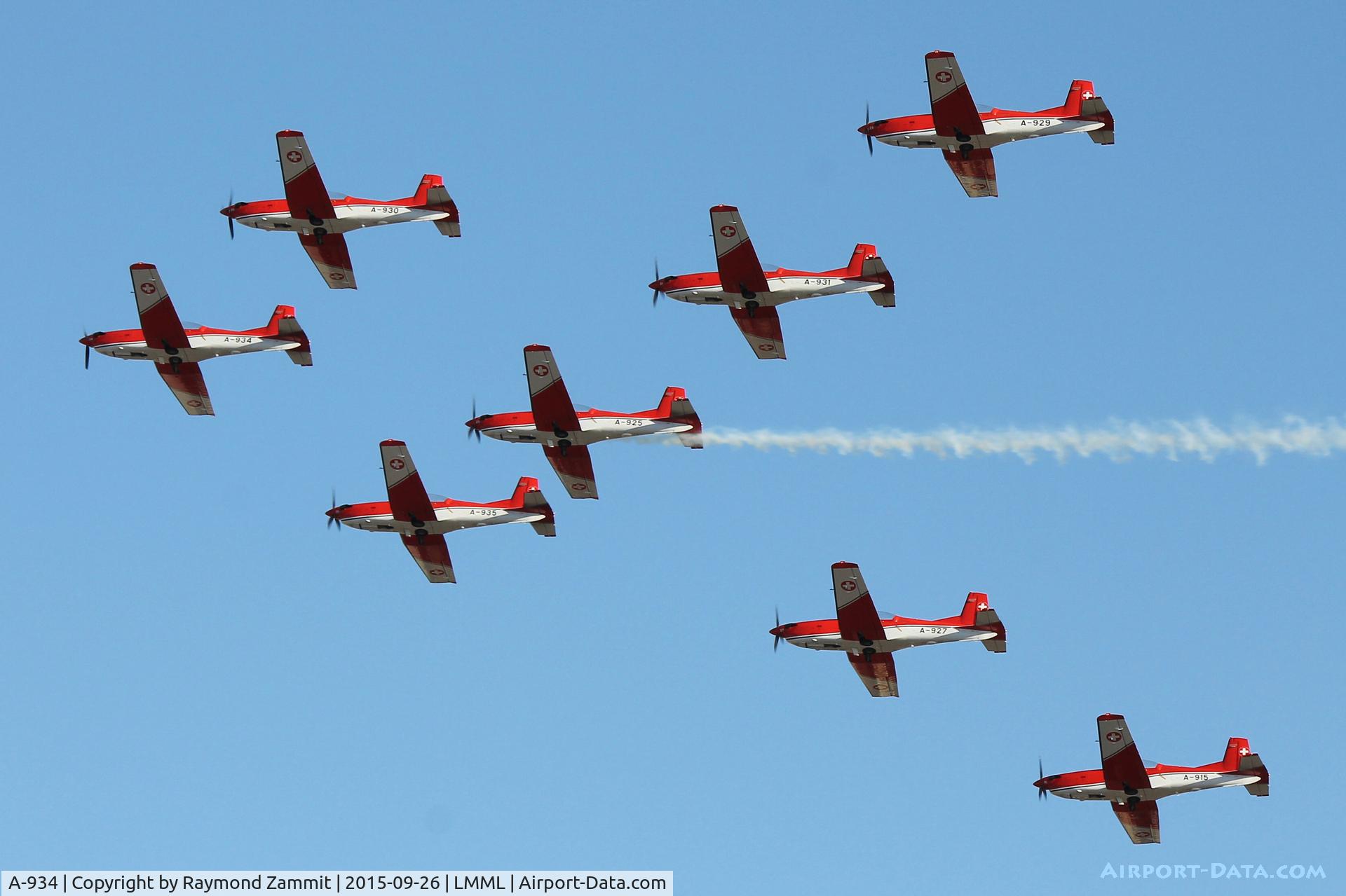 A-934, 1983 Pilatus PC-7 Turbo Trainer C/N 342, Pilatus PC-7 Swiss Air Force Aerobatic Team