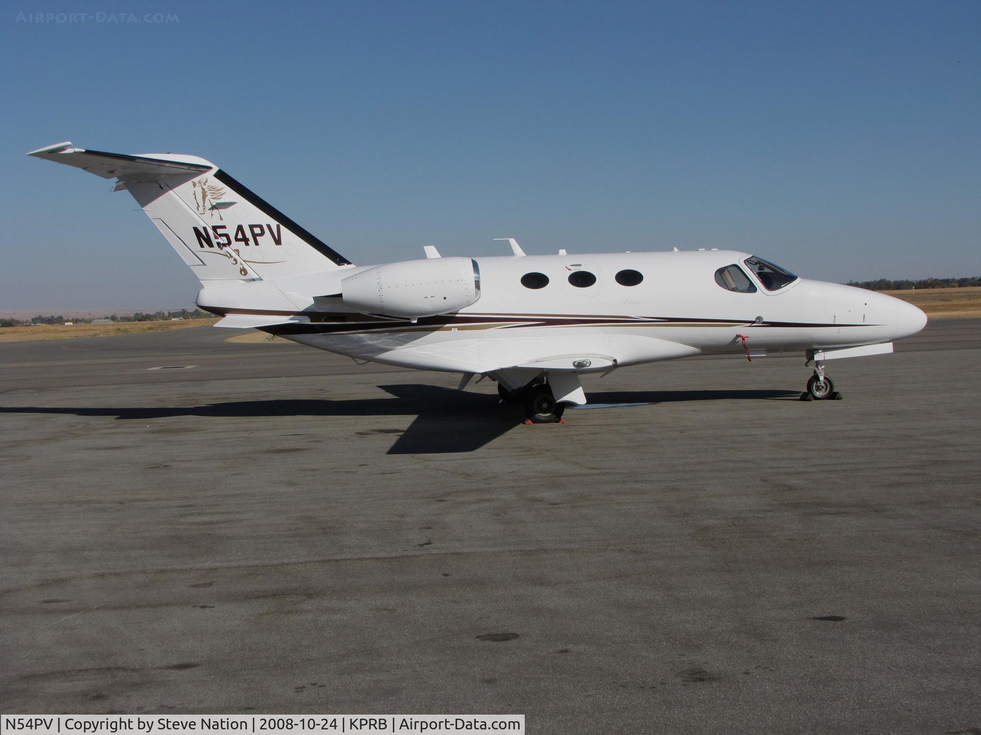 N54PV, 2007 Cessna 510 Citation Mustang Citation Mustang C/N 510-0028, California Natural Products (Lathrop, CA) 2007 Cessna 510 visiting @ Paso Robles Airport, CA