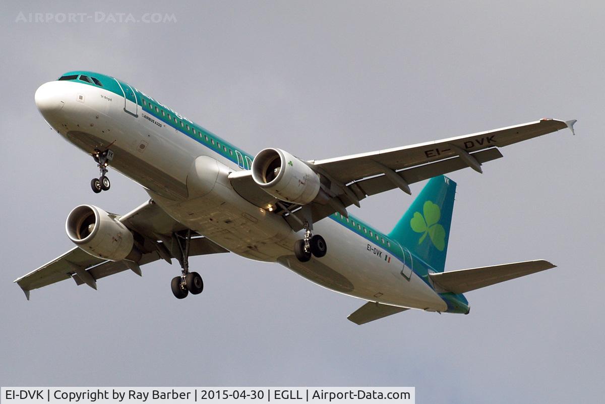 EI-DVK, 2011 Airbus A320-214 C/N 4572, Airbus A320-214 [4572] (Aer Lingus) Home~G 30/04/2015. On approach 27R.