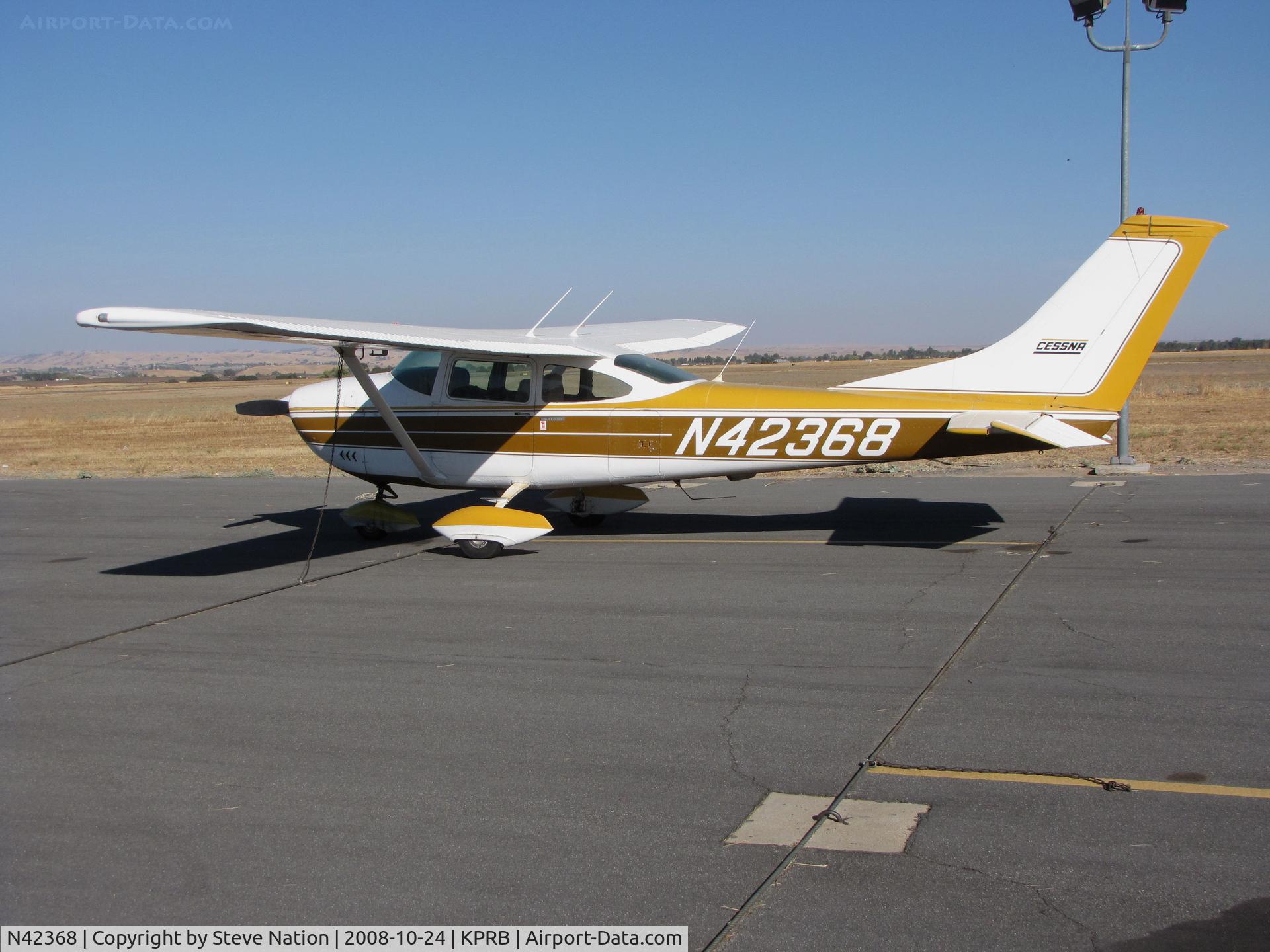 N42368, 1968 Cessna 182L Skylane C/N 18258988, Locally-based 1968 Cessna 182L Skylane on visitor's ramp @ Paso Robles Airport, CA