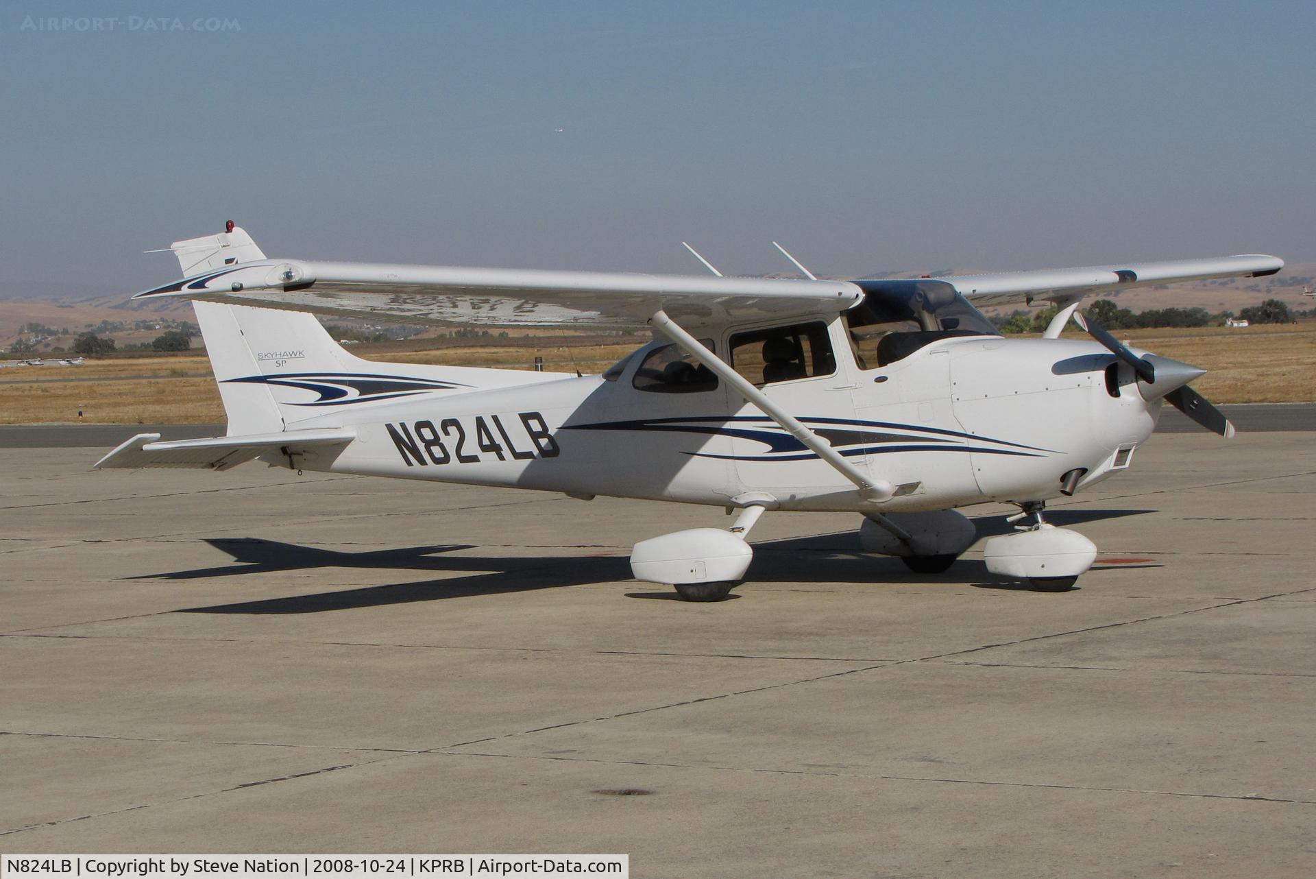N824LB, 2005 Cessna 172S C/N 172S9824, 2005 Cessna 172S Skyhawk on visitor's ramp @Paso Robles Municipal Airport, CA