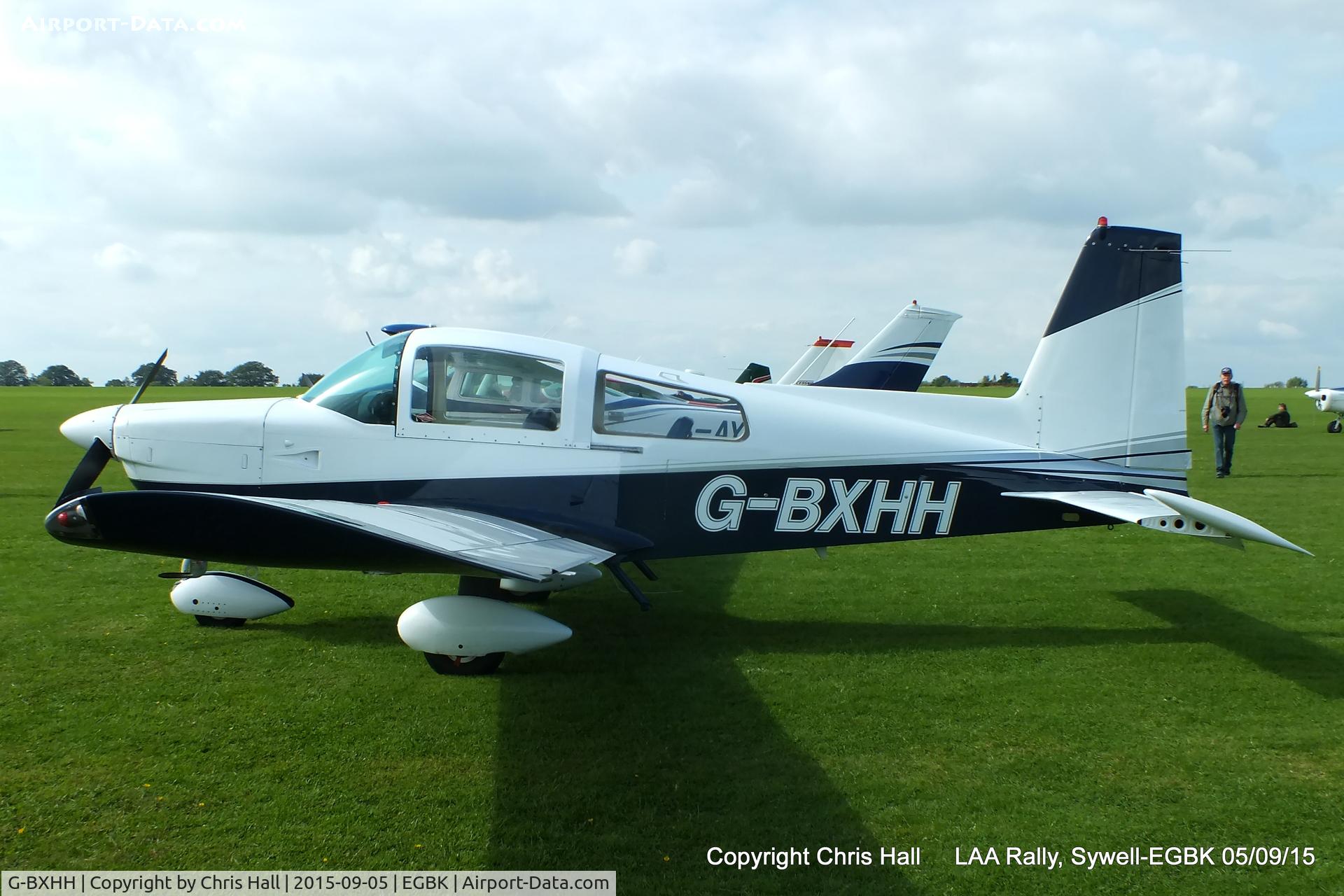 G-BXHH, 1976 Grumman American AA-5A Cheetah C/N AA5A-0105, at the LAA Rally 2015, Sywell