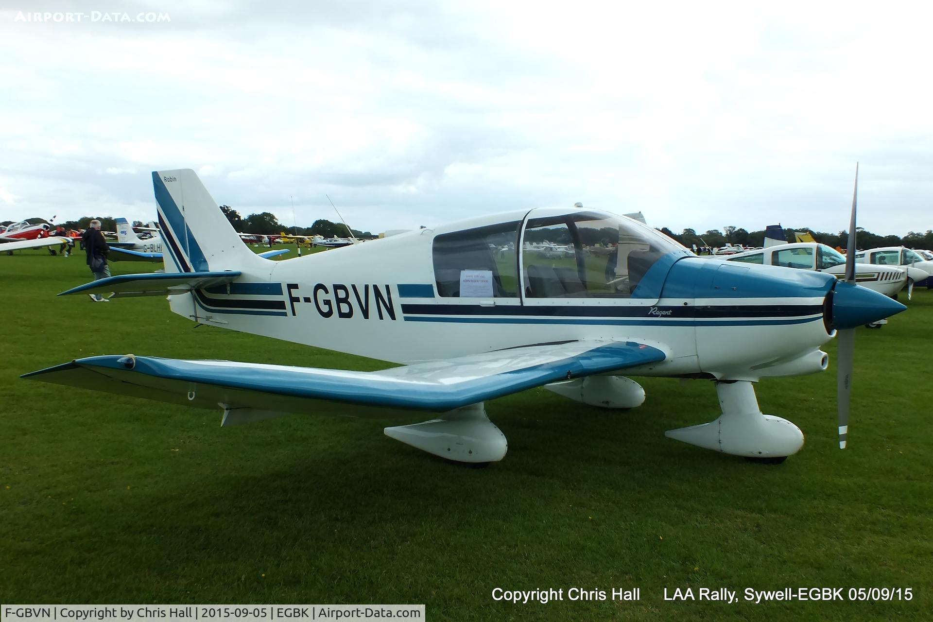 F-GBVN, 1979 Robin DR-400-180 Regent C/N 1408, at the LAA Rally 2015, Sywell