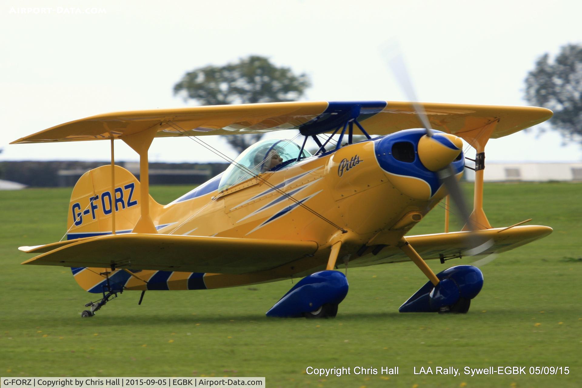 G-FORZ, 1999 Pitts S-1S Special C/N PFA 009-13393, at the LAA Rally 2015, Sywell
