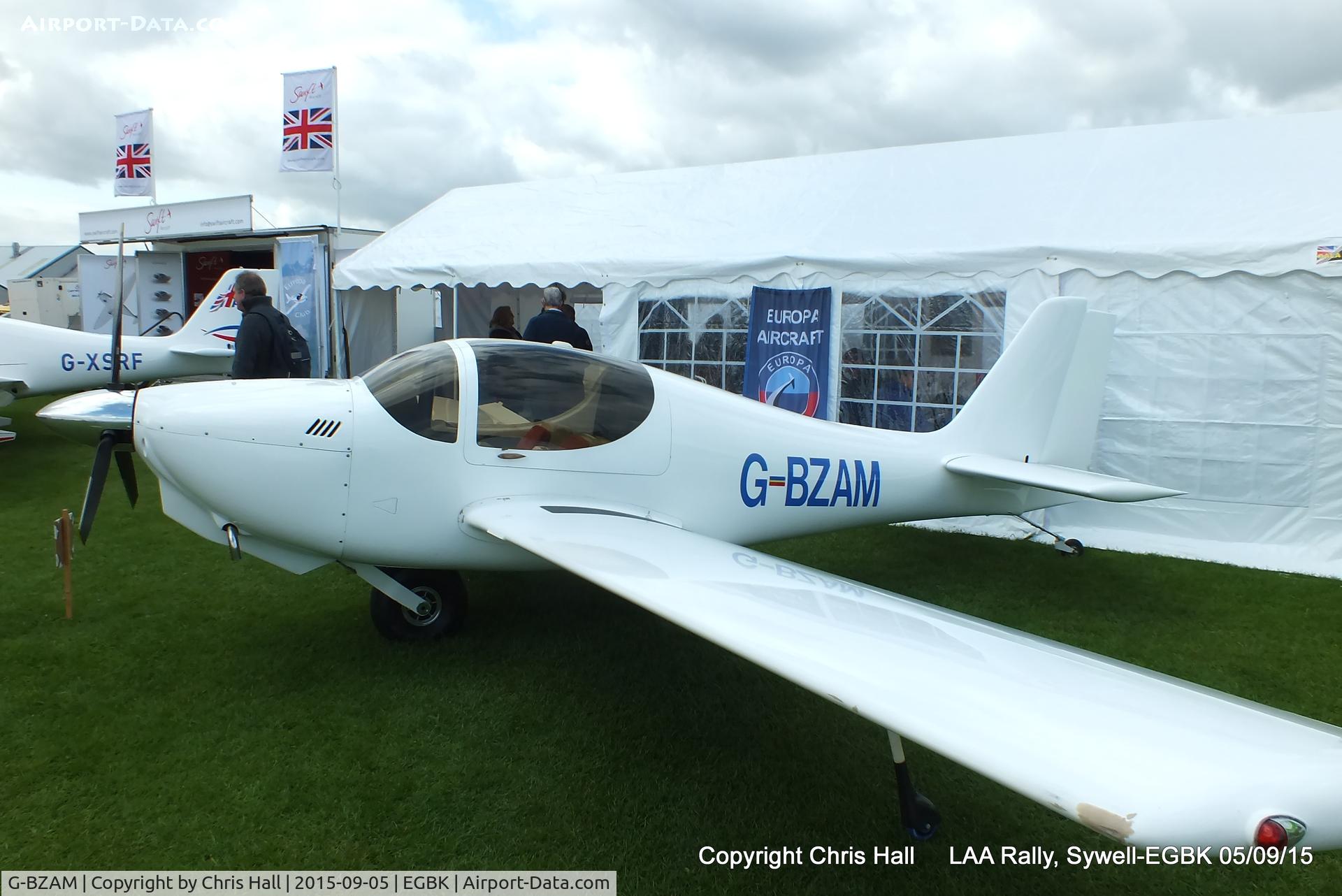 G-BZAM, 2000 Europa Monowheel C/N PFA 247-12969, at the LAA Rally 2015, Sywell