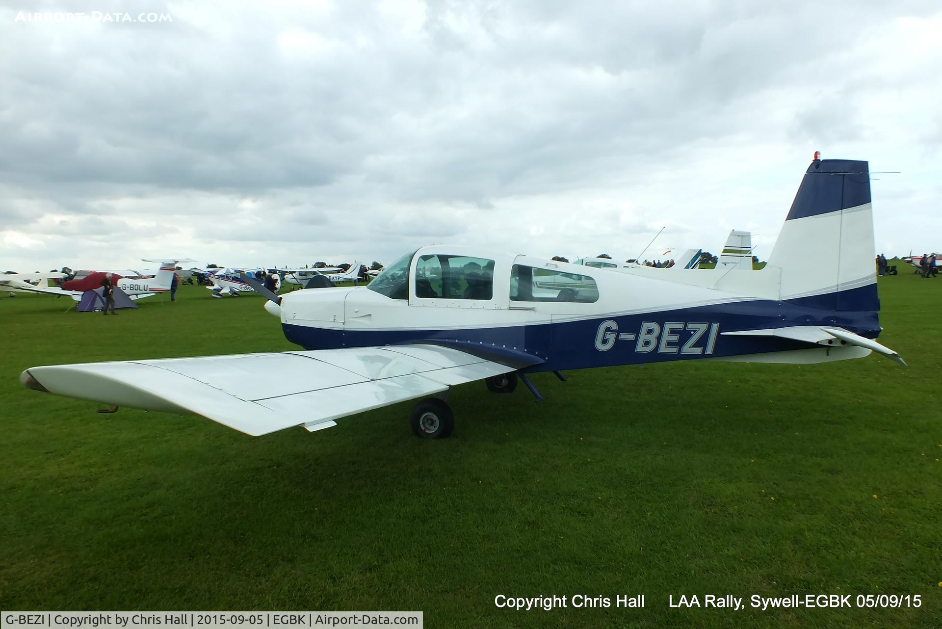 G-BEZI, 1974 Grumman American AA-5 Traveler C/N AA5-0567, at the LAA Rally 2015, Sywell