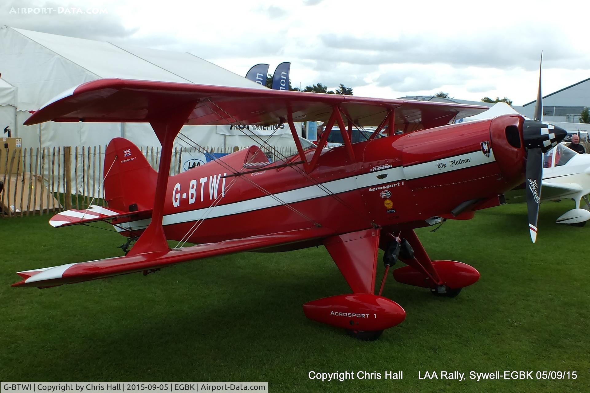 G-BTWI, 1976 EAA Acro Sport I C/N 230, at the LAA Rally 2015, Sywell