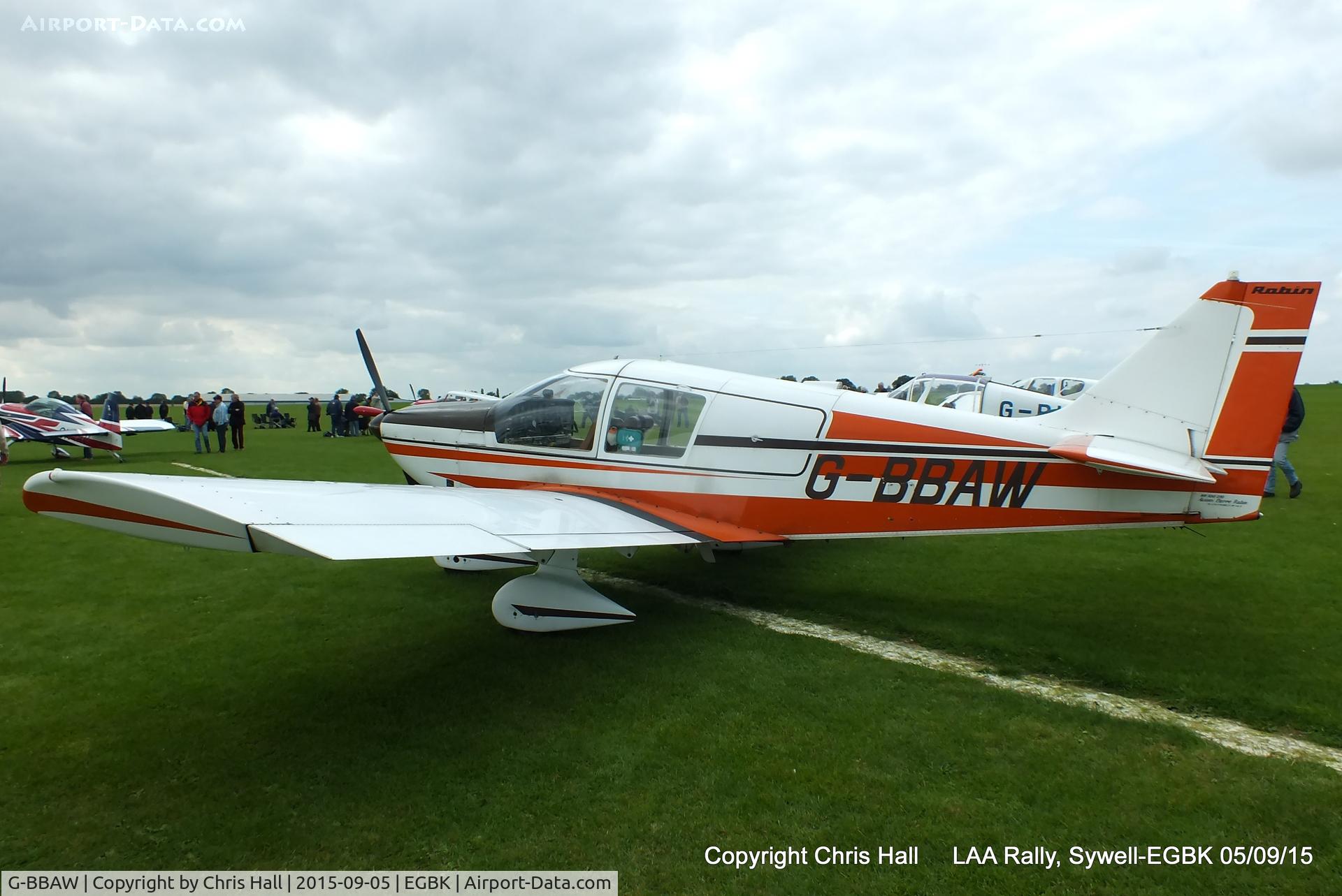 G-BBAW, 1973 Robin HR-100-210 II Safari C/N 167, at the LAA Rally 2015, Sywell