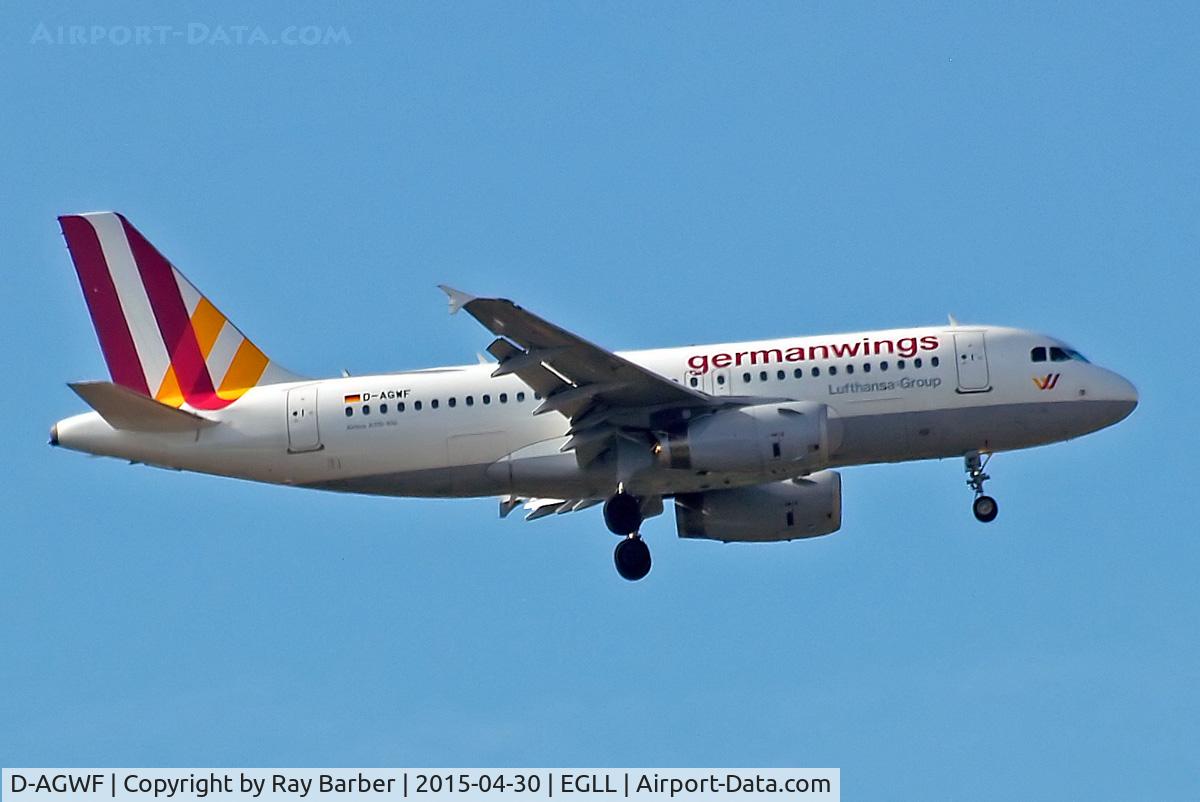 D-AGWF, 2007 Airbus A319-132 C/N 3172, Airbus A319-132 [3172] (Germanwings) Home~G 30/04/2015