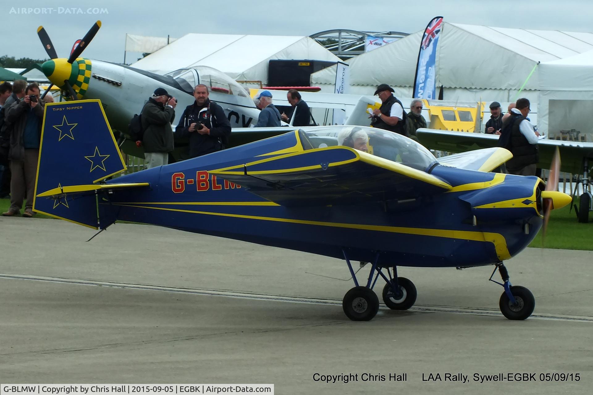 G-BLMW, 1987 Slingsby Tipsy T-66 Nipper 3 C/N PFA 025-11020, at the LAA Rally 2015, Sywell