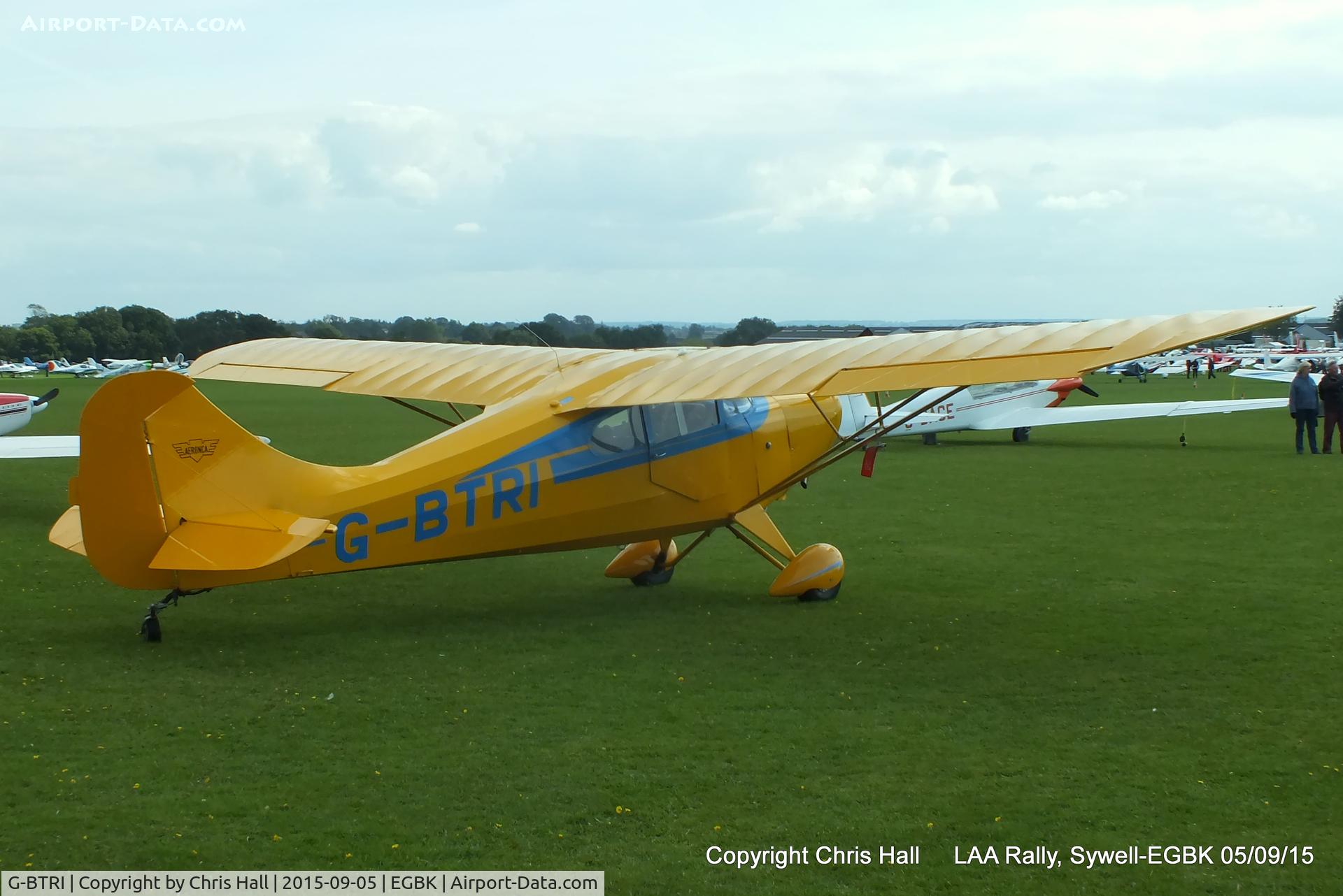 G-BTRI, 1948 Aeronca 11CC Super Chief C/N 11CC-246, at the LAA Rally 2015, Sywell