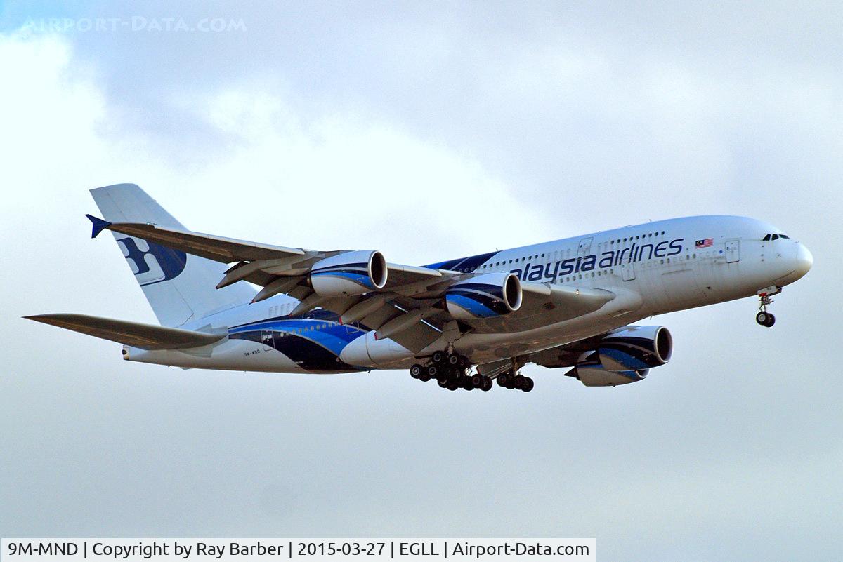 9M-MND, 2012 Airbus A380-841 C/N 089, Airbus A380-841 [089] (Malaysia Airlines) Home~G 27/03/2015