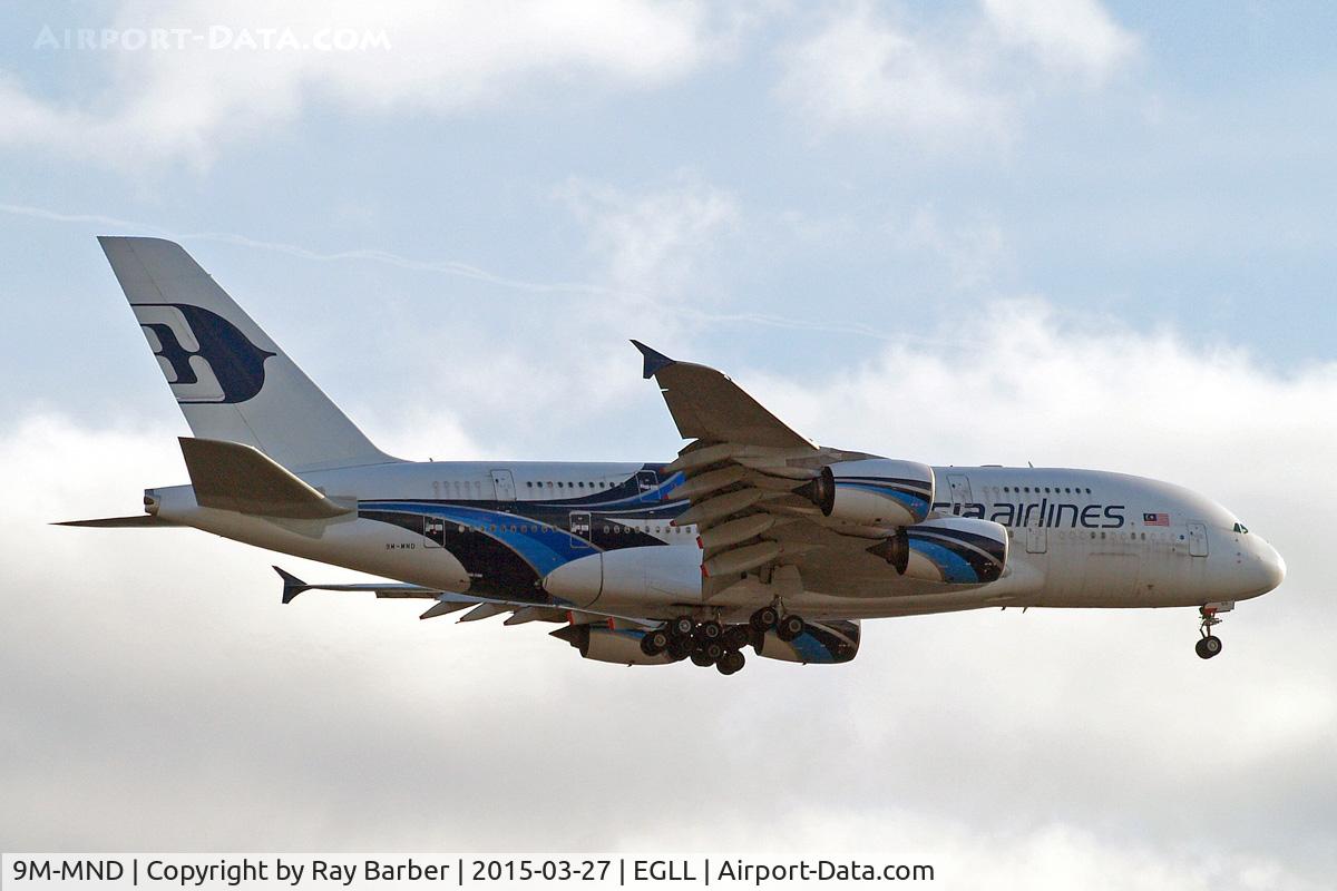 9M-MND, 2012 Airbus A380-841 C/N 089, Airbus A380-841 [089] (Malaysia Airlines) Home~G 27/03/2015