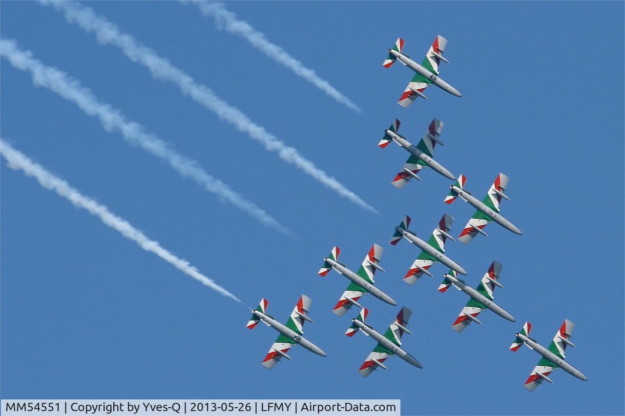 MM54551, Aermacchi MB-339PAN C/N 6772/167/AD018, Italian Air Force Aermacchi MB-339PAN, Frecce Tricolori Leader 2013, Salon De Provence Air Base 701 (LFMY) Open day 2013