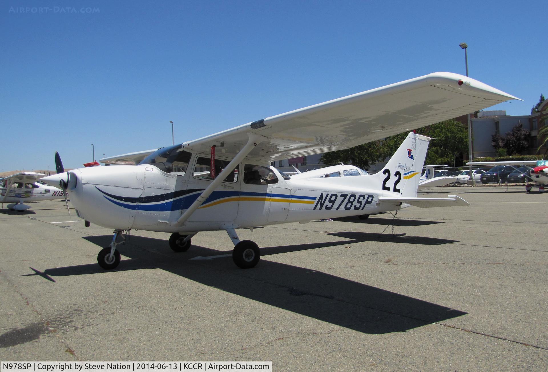 N978SP, 1999 Cessna 172S C/N 172S8181, Louisiana Tech University 1999 Cessna Skyhawk 172S participated in the 2014 Air Race Classic as #22. Photo at Buchanan Field, Concord, CA the start point for the cross country race. Pilots for the 