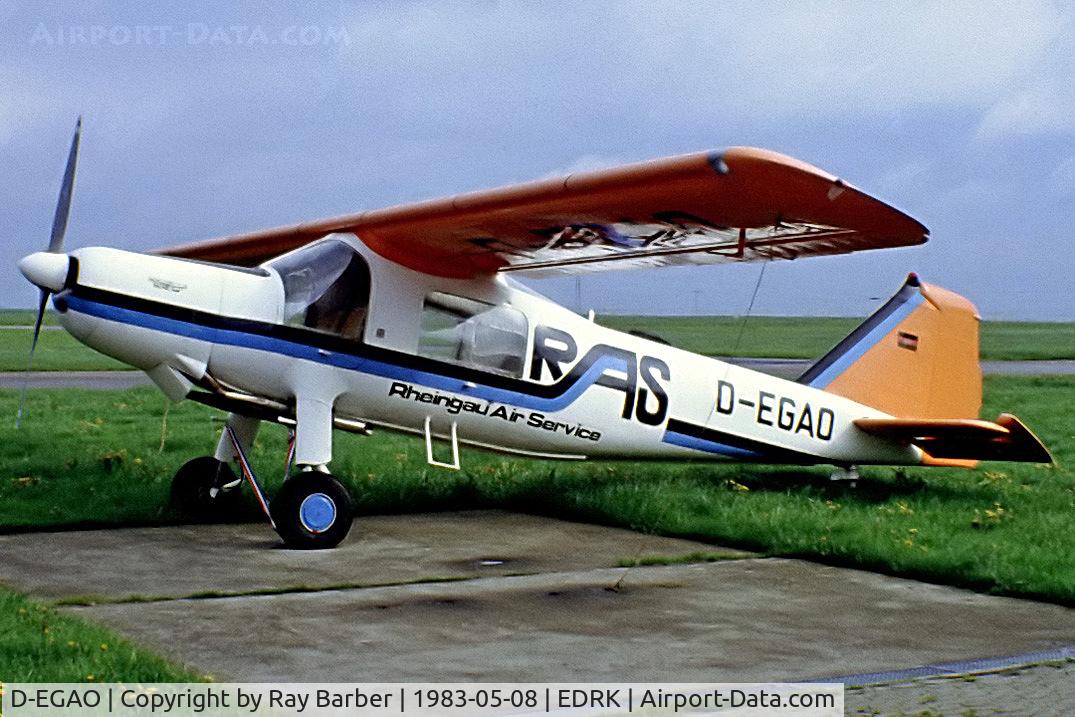 D-EGAO, 1976 Dornier Do-27B-3 C/N 2200, Dornier Do.27B-3 [2200] (Rheingau Air Service) Koblenz Winningen~D 08/05/1983. From a slide.