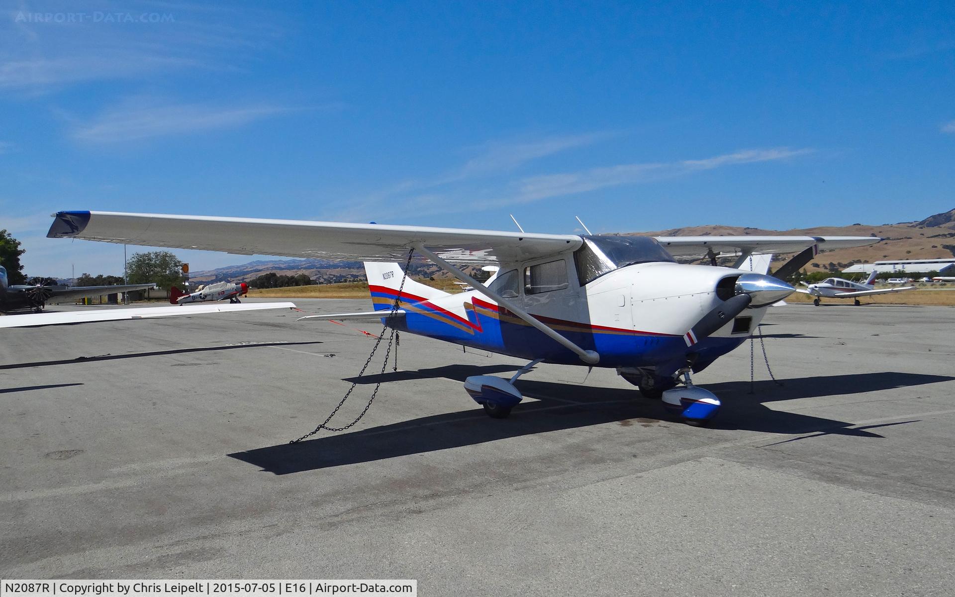 N2087R, 1964 Cessna 182G Skylane C/N 18255287, Locally-based 1964 Cessna 182G sitting on the ramp at South County Airport, San Martin, CA.