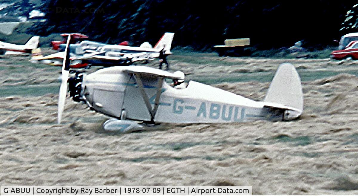 G-ABUU, 1932 Comper CLA-7 Swift C/N S32/5, Comper CLA.7 Swift [S.32/5] Old Warden~G 09/07/1978. From a slide.