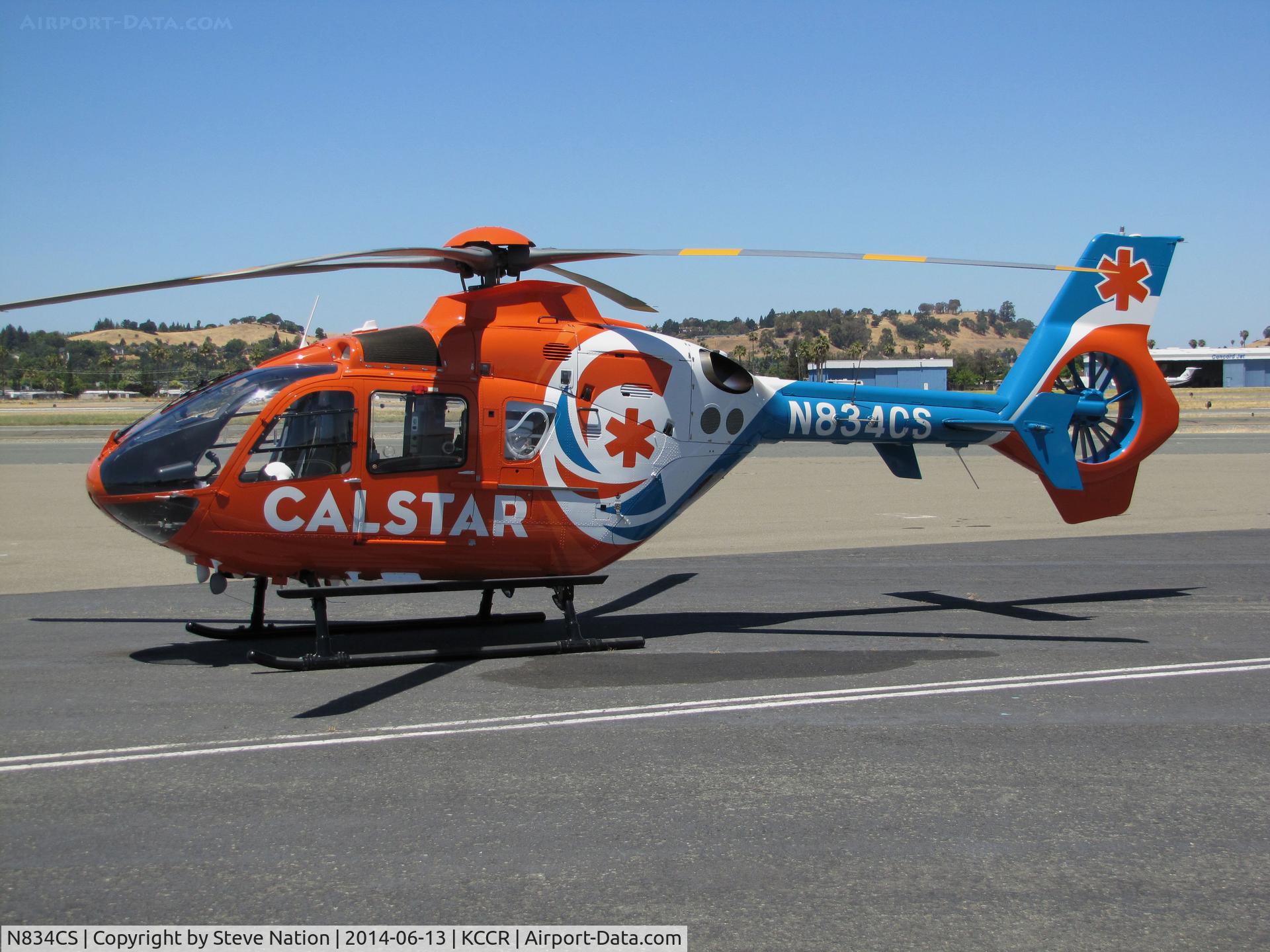 N834CS, 2012 Eurocopter EC-135P-2+ C/N 1059, CALSTAR 2012 Eurocopter EC 135 P2+ on standby @ Buchanan Field, Concord, CA