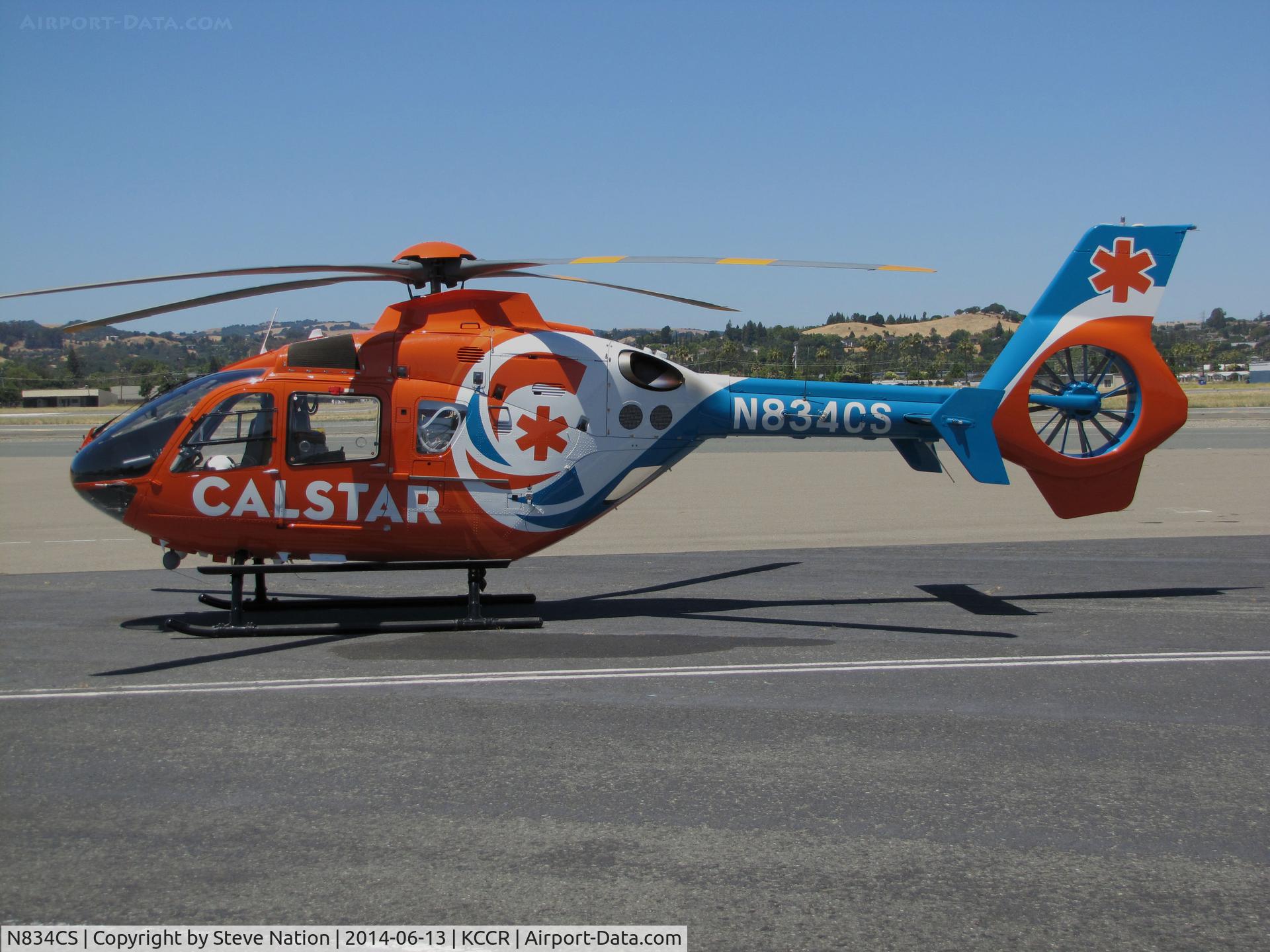 N834CS, 2012 Eurocopter EC-135P-2+ C/N 1059, CALSTAR 2012 Eurocopter EC 135 P2+ on standby @ Buchanan Field, Concord, CA