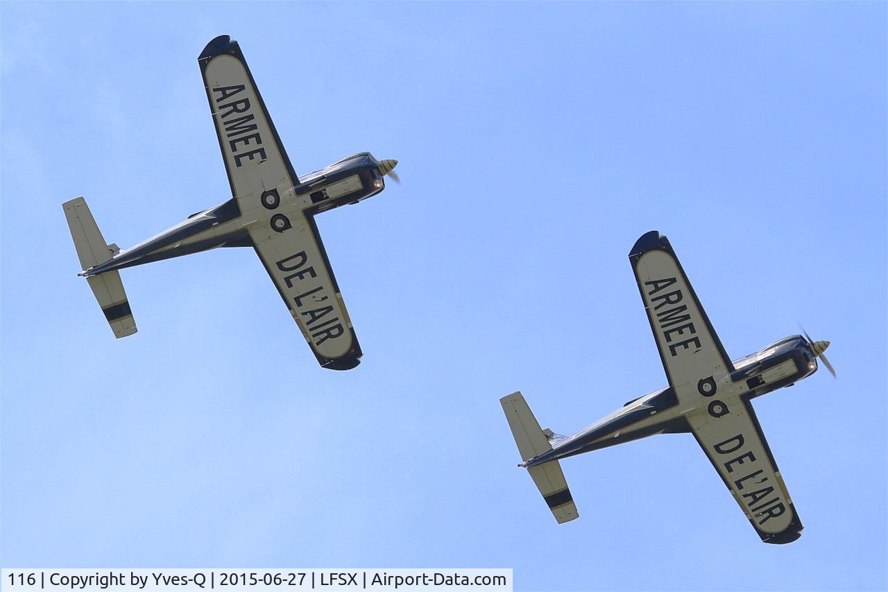 116, Socata TB-30 Epsilon C/N 116, Socata TB30 Epsilon (F-SEYG), French Air Force Aerobatics Team Cartouche Doré, On display, Luxeuil-St Sauveur Air Base 116 (LFSX) Air show 2015