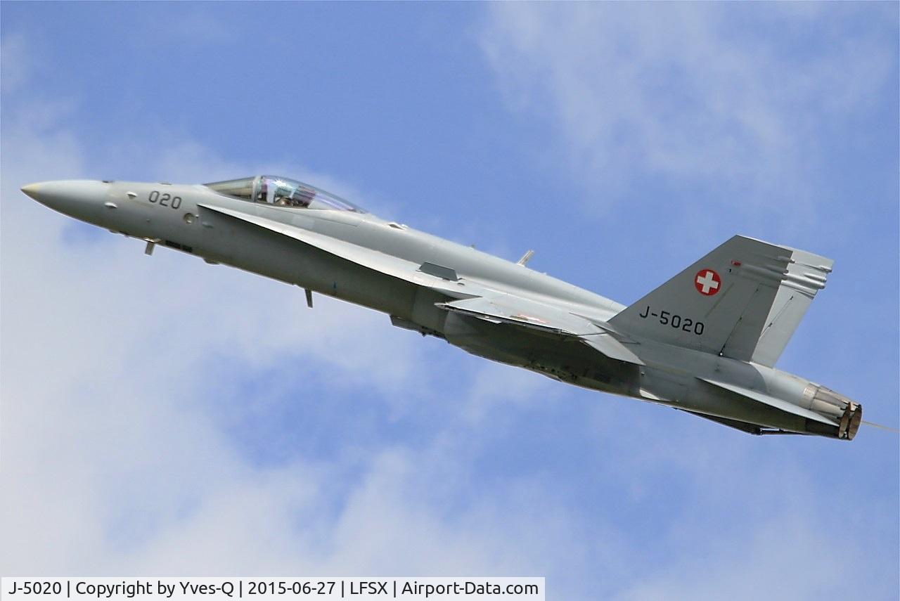 J-5020, McDonnell Douglas F/A-18C Hornet C/N 1369/SFC020, Swiss Air Force McDonnell Douglas FA-18C Hornet, On display, Luxeuil-Saint Sauveur Air Base 116 (LFSX) Open day 2015