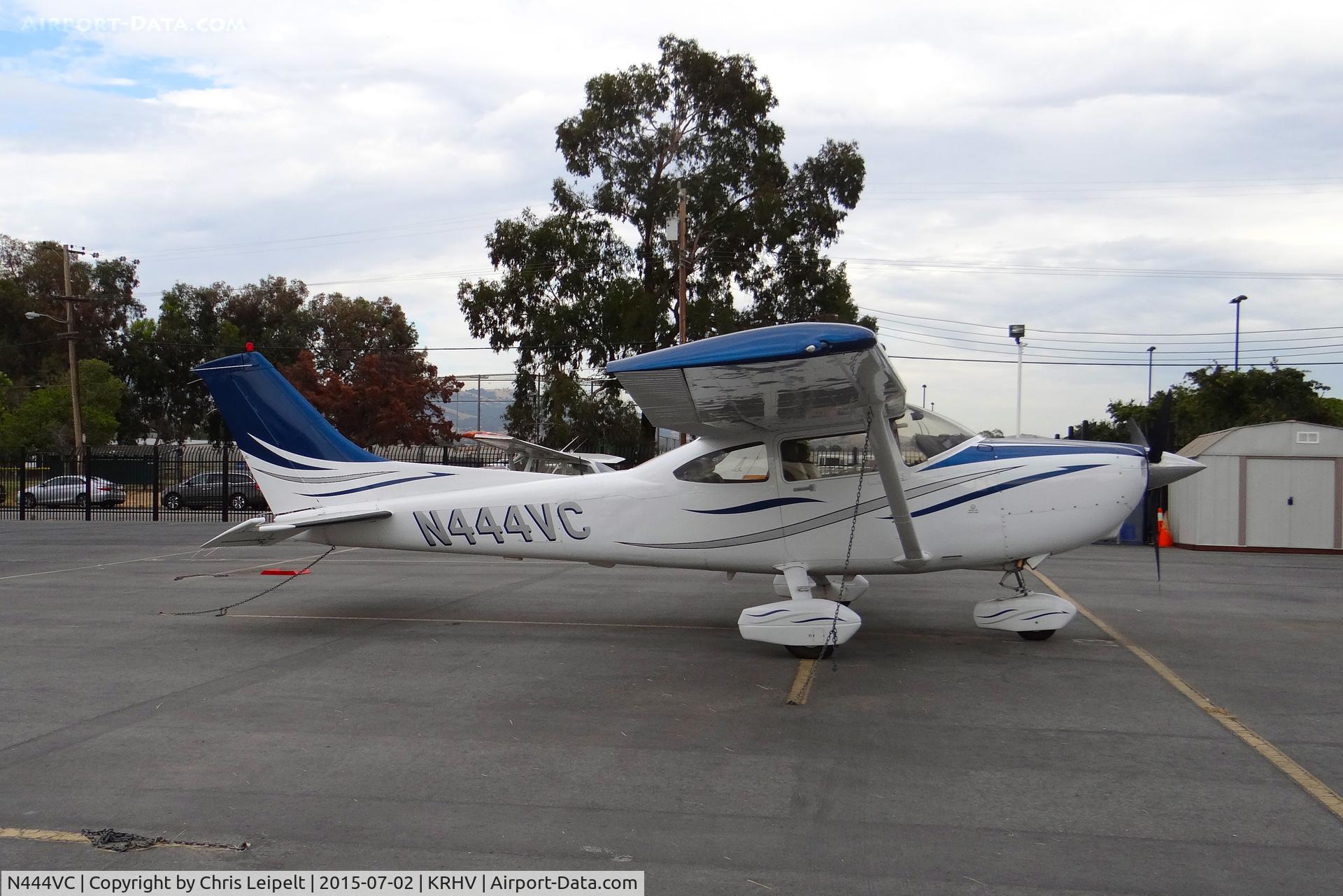 N444VC, 1999 Cessna 182S Skylane C/N 18280483, Locally-based 1999 Cessna 182S parked on the TradeWinds ramp at Reid Hillview Airport, San Jose, CA.