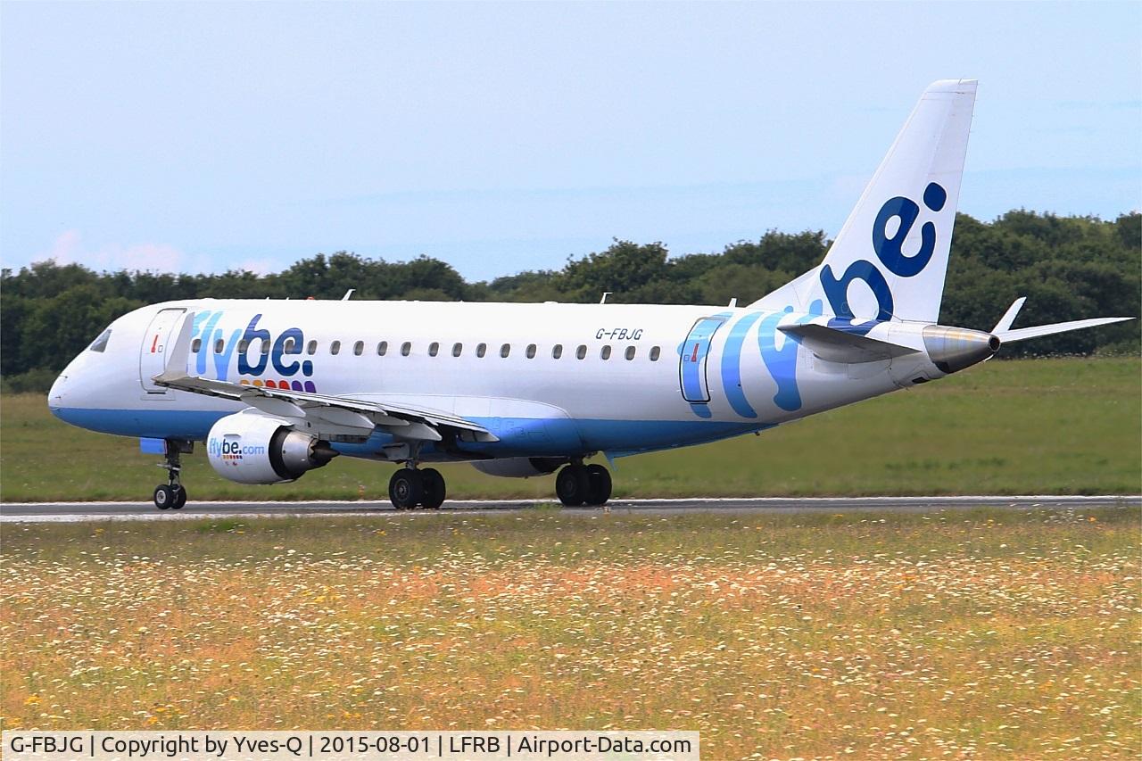 G-FBJG, 2012 Embraer 175STD (ERJ-170-200) C/N 17000344, Embraer ERJ-175STD, Take-off run rwy 25L, Brest-Bretagne airport (LFRB-BES)