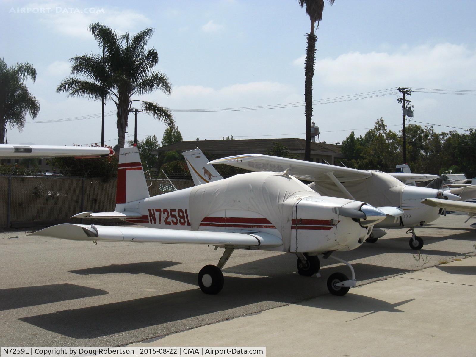 N7259L, 1972 American Aviation AA-1A Trainer C/N AA1A-0459, 1972 American Aviation AA-1A, Lycoming O-235 108 Hp