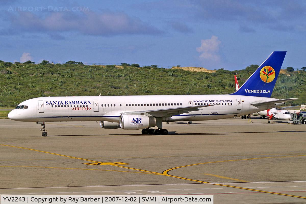 YV2243, 1988 Boeing 757-236 C/N 24118, Boeing 757-236 [24118] (SBA Santa Barbara Airlines) Caracas-Simon Bolivar International~YV 02/12/2007