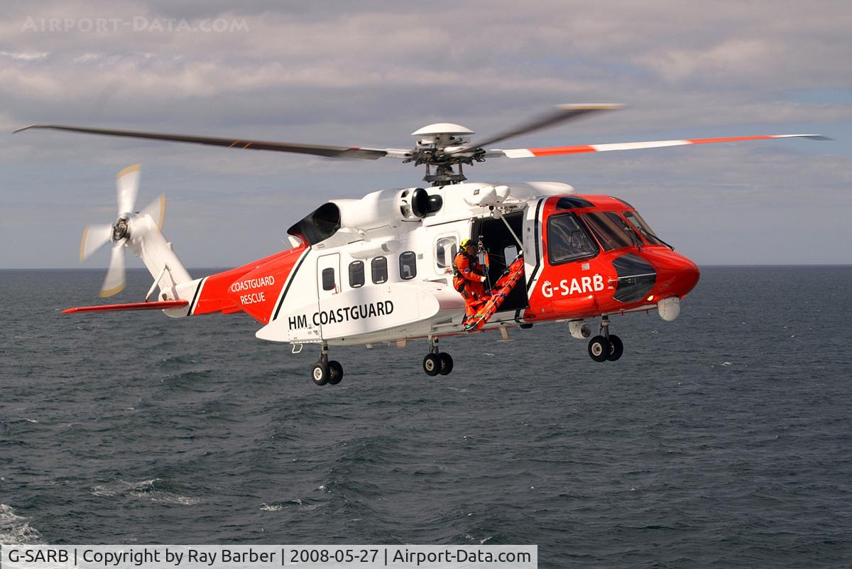 G-SARB, 2006 Sikorsky S-92A C/N 920045, Sikorsky S-92A [920045] (HM Coastguard-CHC Scotia) The Minch~G 27/05/2008