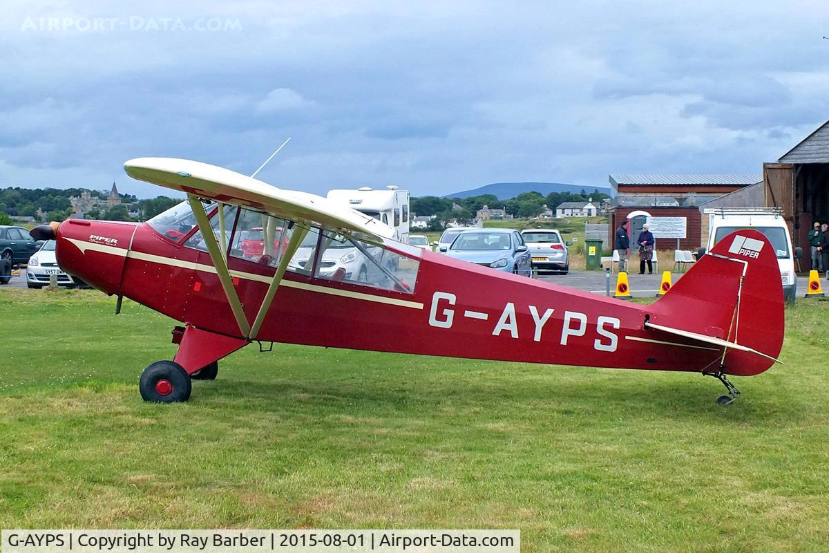 G-AYPS, 1952 Piper L-18C Super Cub C/N 18-2092, Piper PA-18-95 Super Cub [18-2092] Dornoch~G 01/08/2015