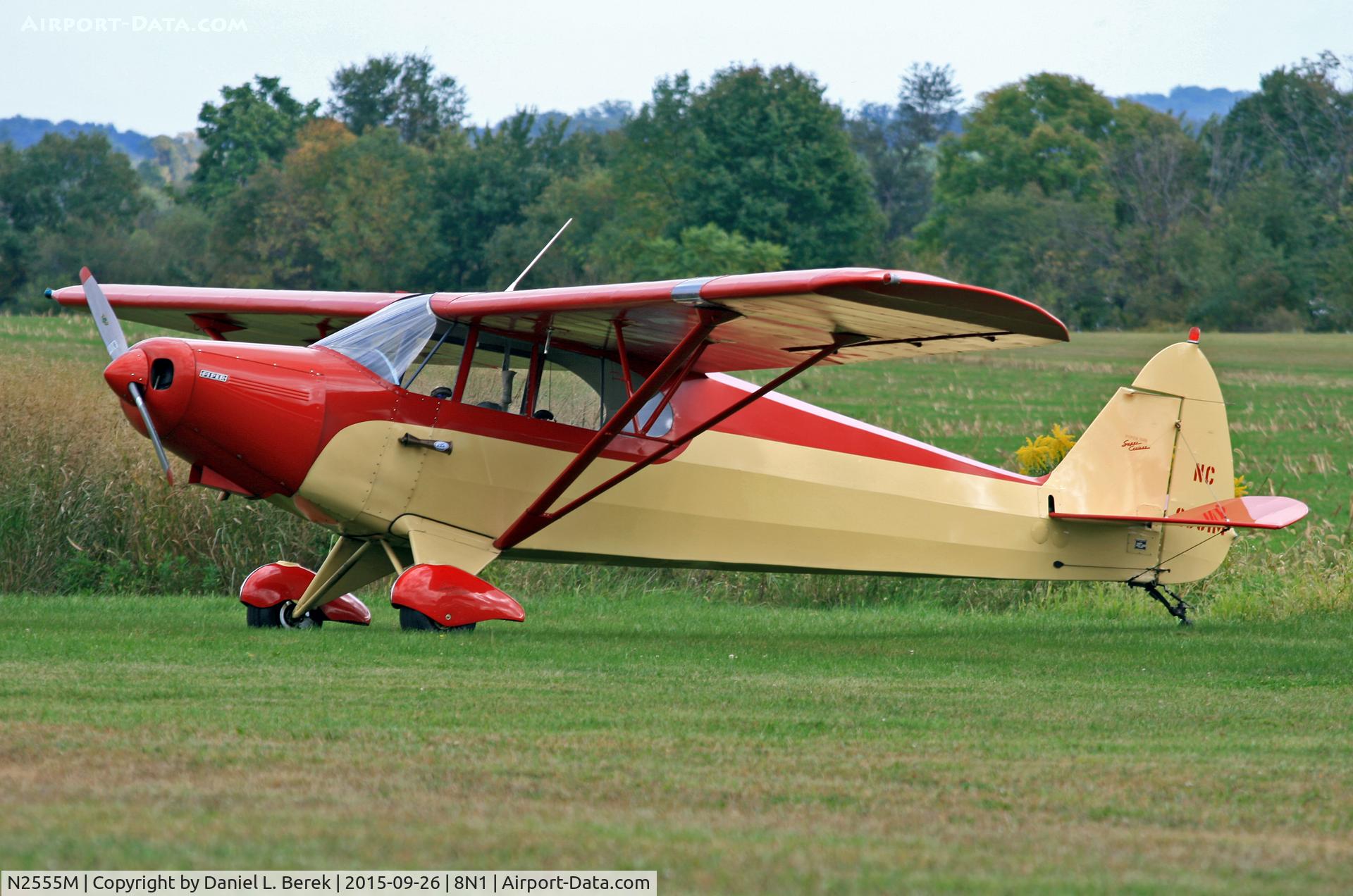 N2555M, 1946 Piper PA-12 Super Cruiser C/N 12-1011, Beautiful does not even come close to describing this wonderful vintage Piper, resplendent in the company's classic maroon and cream color scheme.