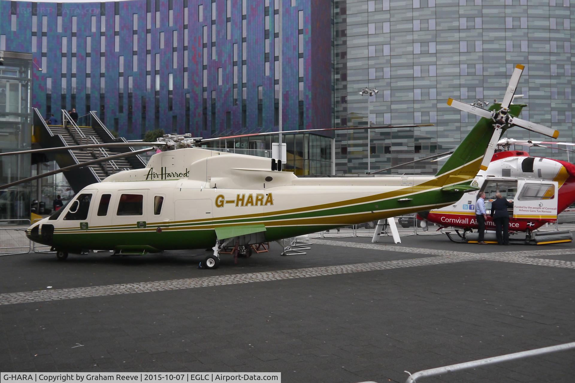 G-HARA, 2007 Sikorsky S-76C C/N 760684, Parked at Helitech 2015, Excel London.