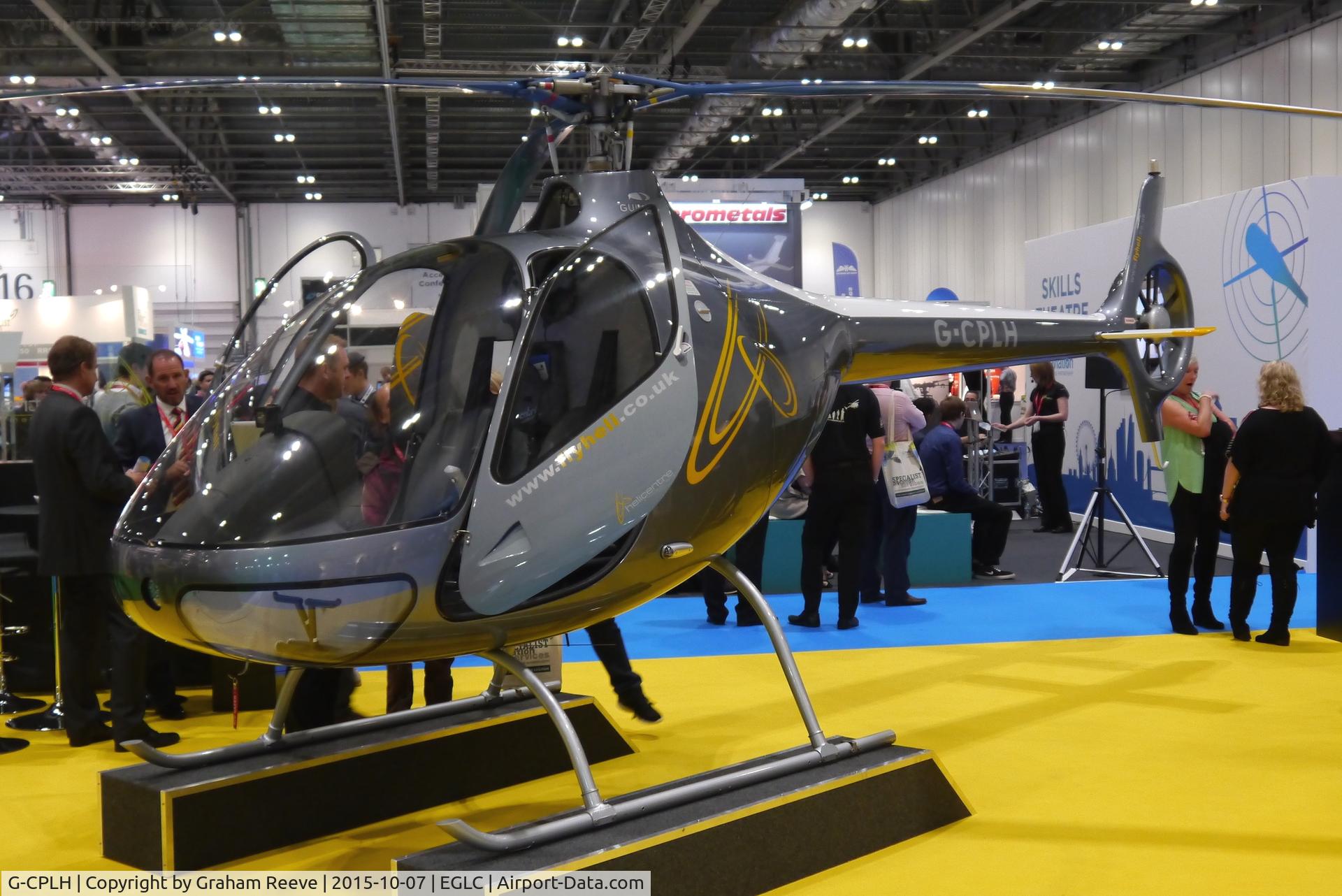 G-CPLH, 2015 Guimbal Cabri G2CA C/N 1091, On display at Helitech 2015, Excel, London.