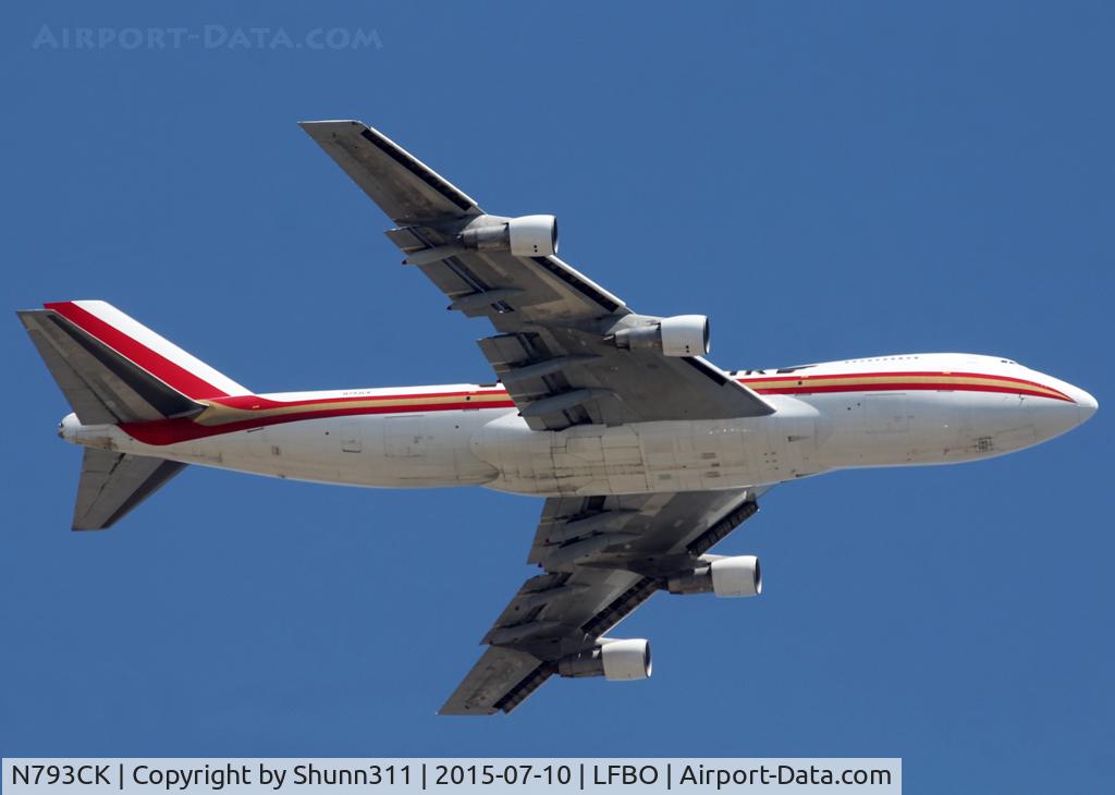 N793CK, 1987 Boeing 747-222B C/N 23736, Climbing after take off from rwy 14R