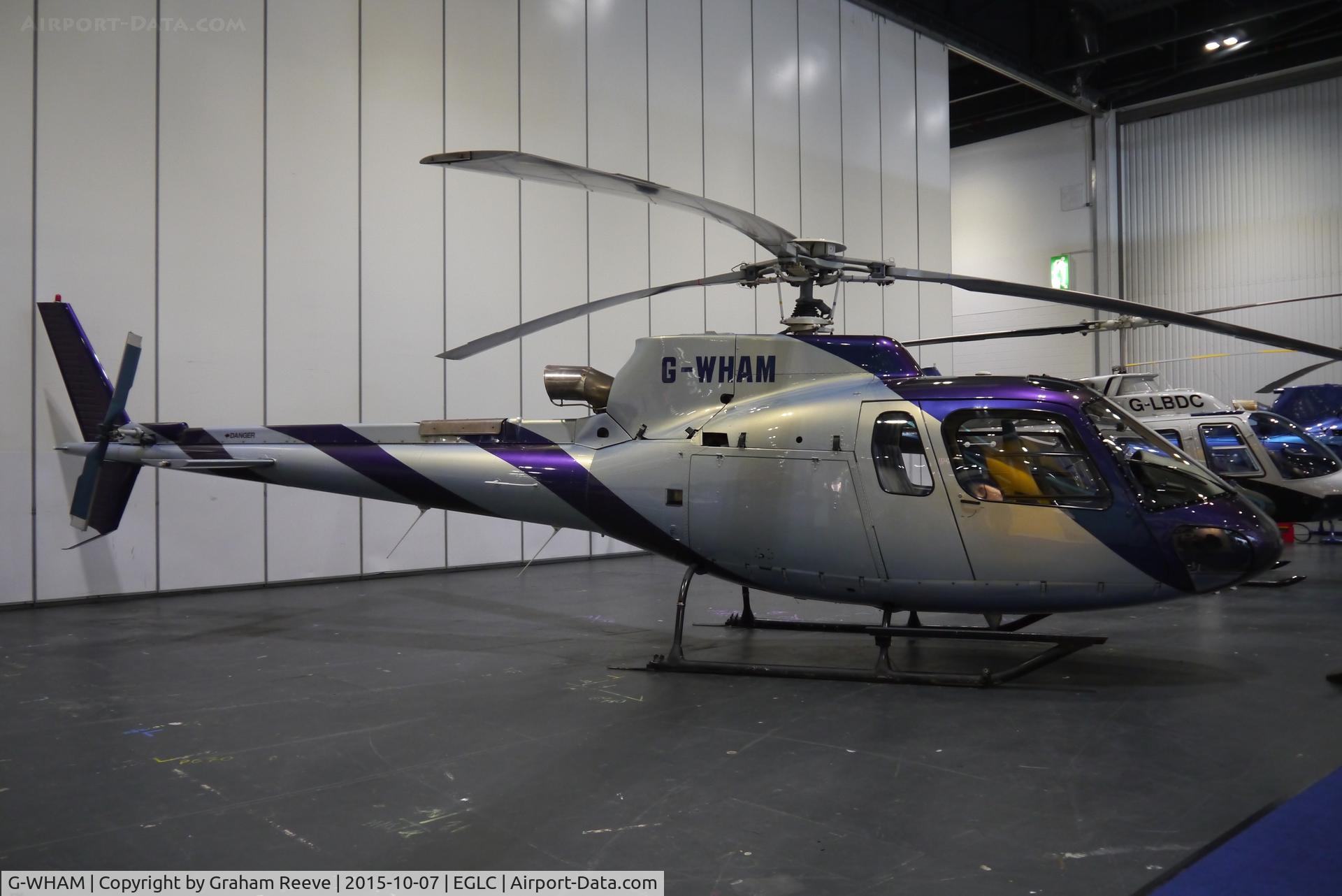 G-WHAM, 2001 Eurocopter AS-350B-3 Ecureuil Ecureuil C/N 3494, On display at Helitech.