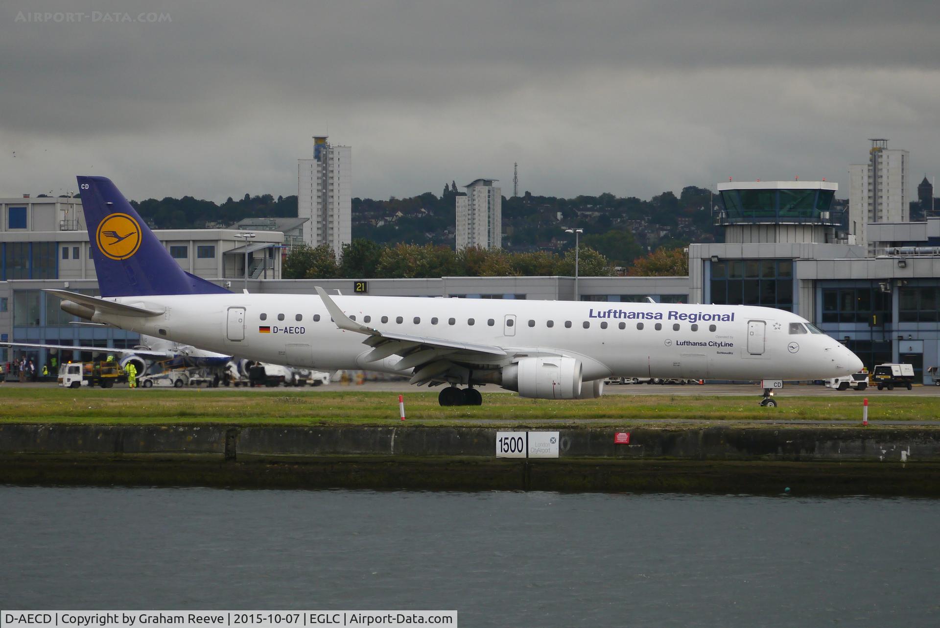 D-AECD, 2010 Embraer 190LR (ERJ-190-100LR) C/N 19000337, Just landed.