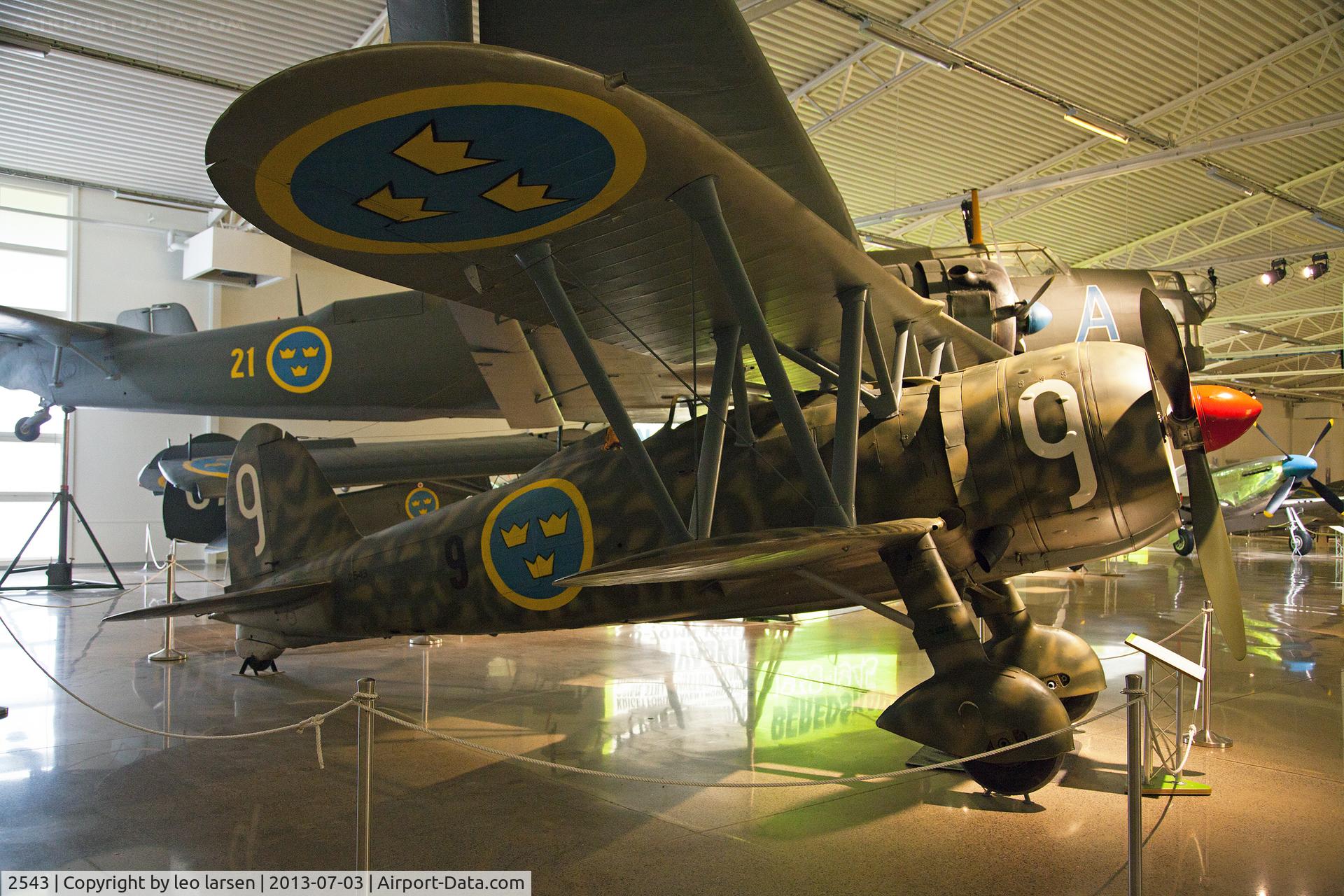 2543, Fiat CR.42 Falco C/N 921, Flygvapen Museum Linkøping 3.7.13