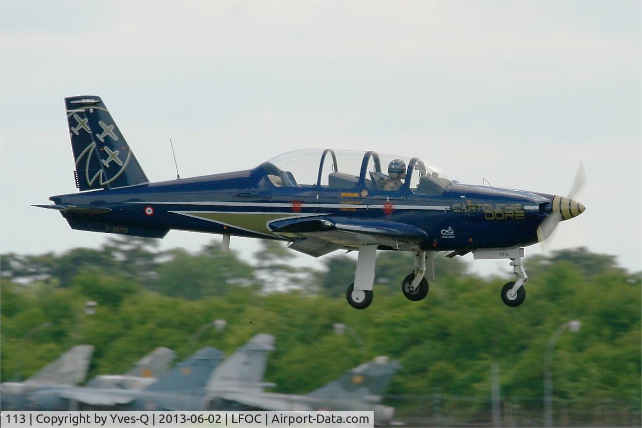 113, Socata TB-30 Epsilon C/N 113, Socata TB-30 Epsilon, On final rwy 28, Châteaudun Air Base 279 (LFOC) Open day 2013