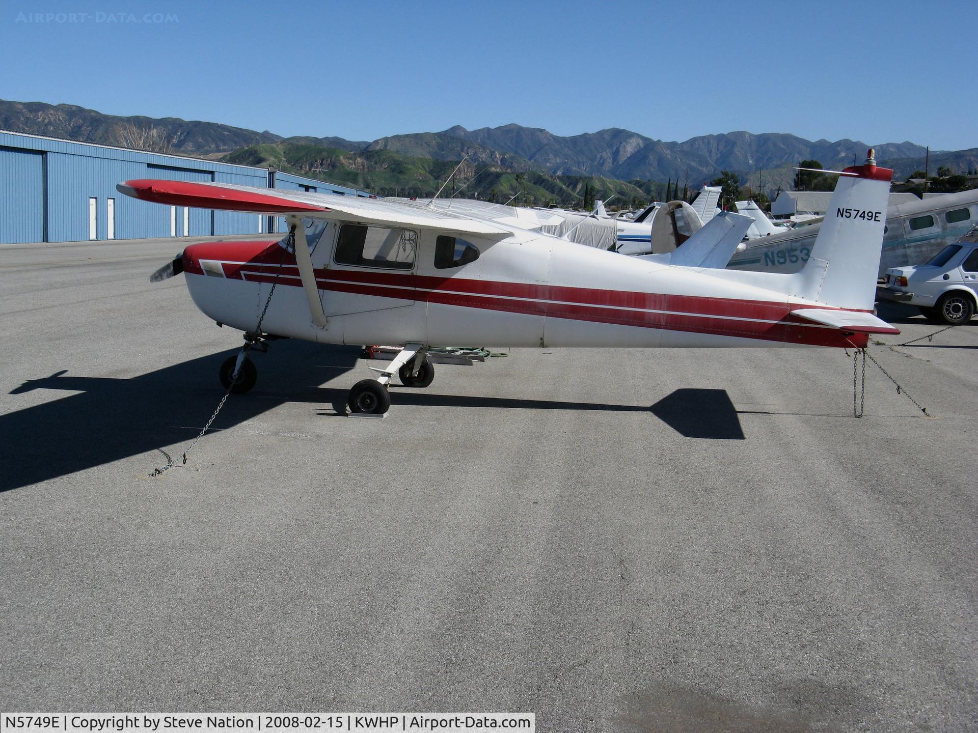 N5749E, 1959 Cessna 150 C/N 17249, Locally-based 1959 Cessna 150 minus rudder @ Whiteman Airport, Pacoima, CA