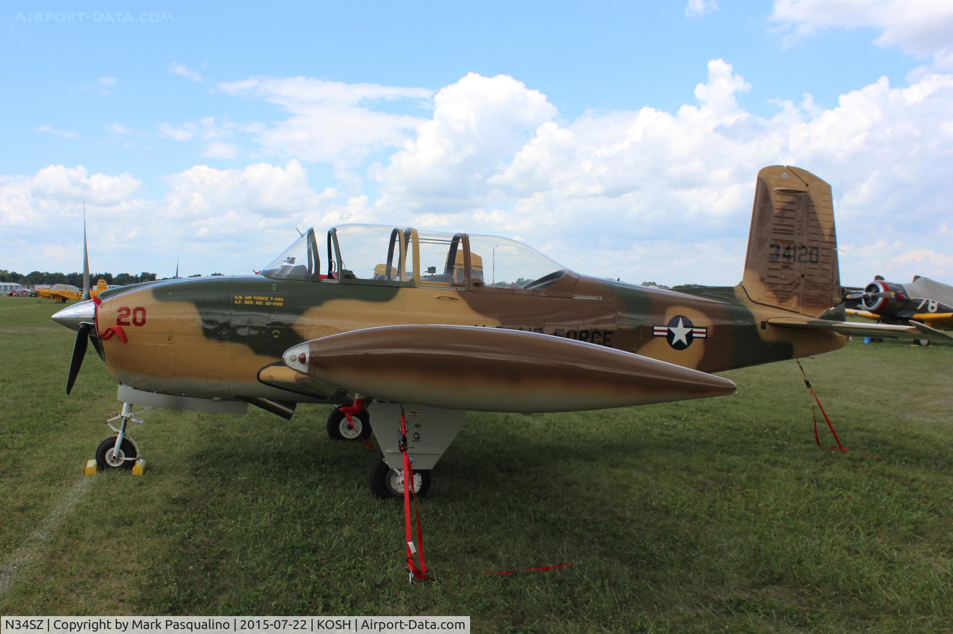 N34SZ, 1953 Beech (CCF) T-34A (A45) Mentor C/N CCF34-89, Beech T-34A