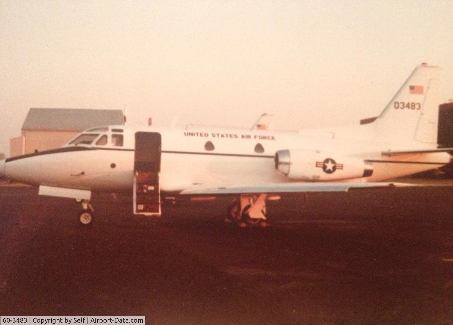 60-3483, 1960 North American CT-39A Sabreliner C/N 265-11, Took this photo myself back in early 80's. Photo at Langley.