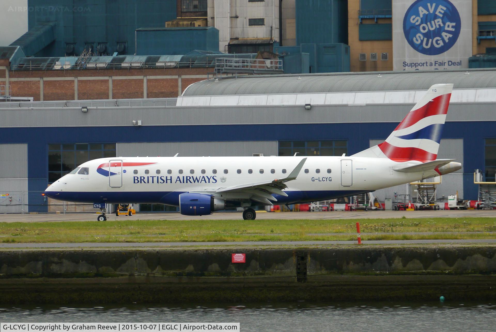 G-LCYG, 2009 Embraer 170STD (ERJ-170-100STD) C/N 17000300, About to depart.