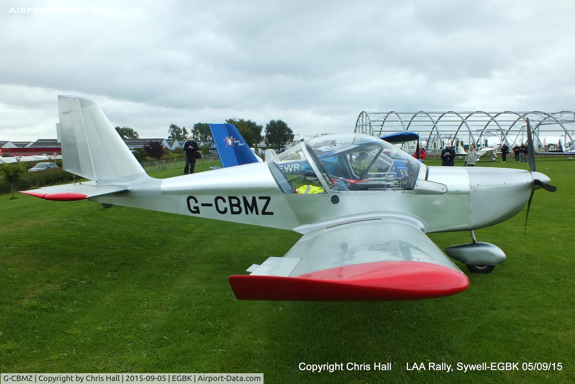 G-CBMZ, 2002 Aerotechnik EV-97 Eurostar C/N PFA 315-13890, at the LAA Rally 2015, Sywell