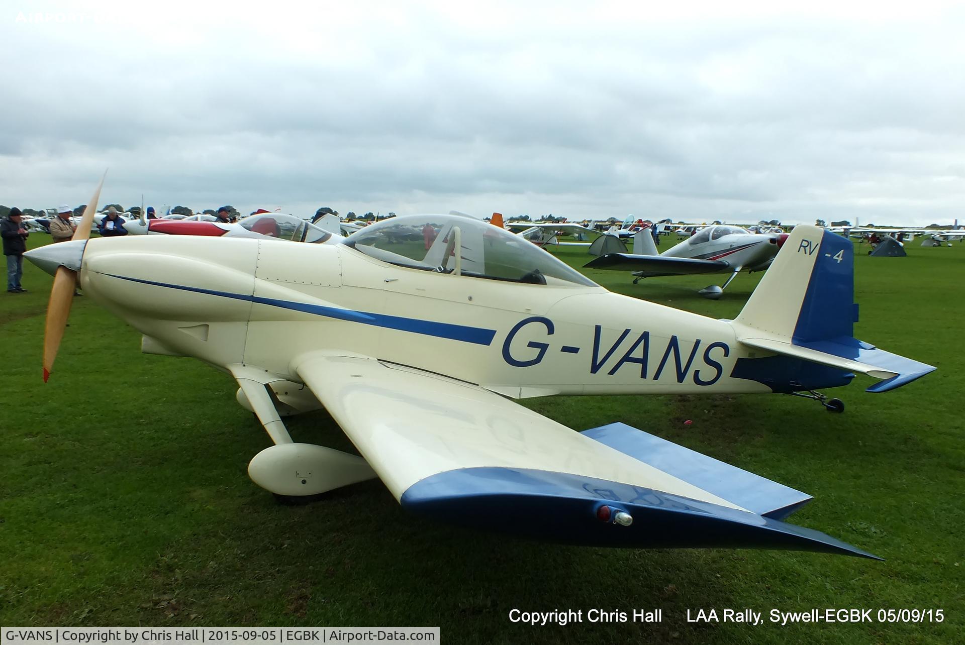 G-VANS, 1987 Vans RV-4 C/N 355, at the LAA Rally 2015, Sywell