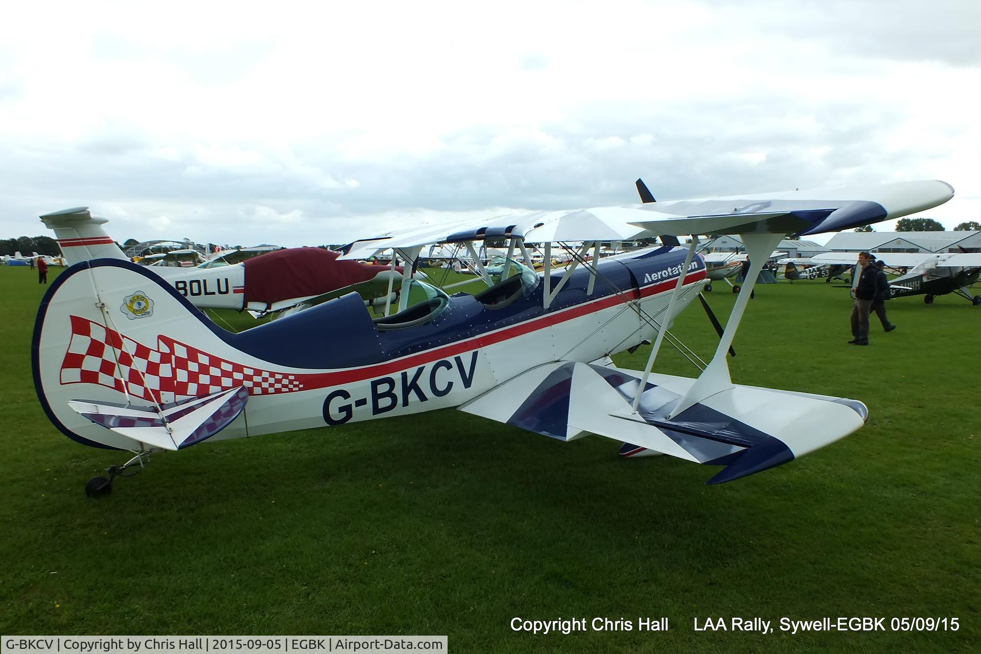 G-BKCV, 1990 EAA Acro Sport II C/N PFA 072A-10776, at the LAA Rally 2015, Sywell