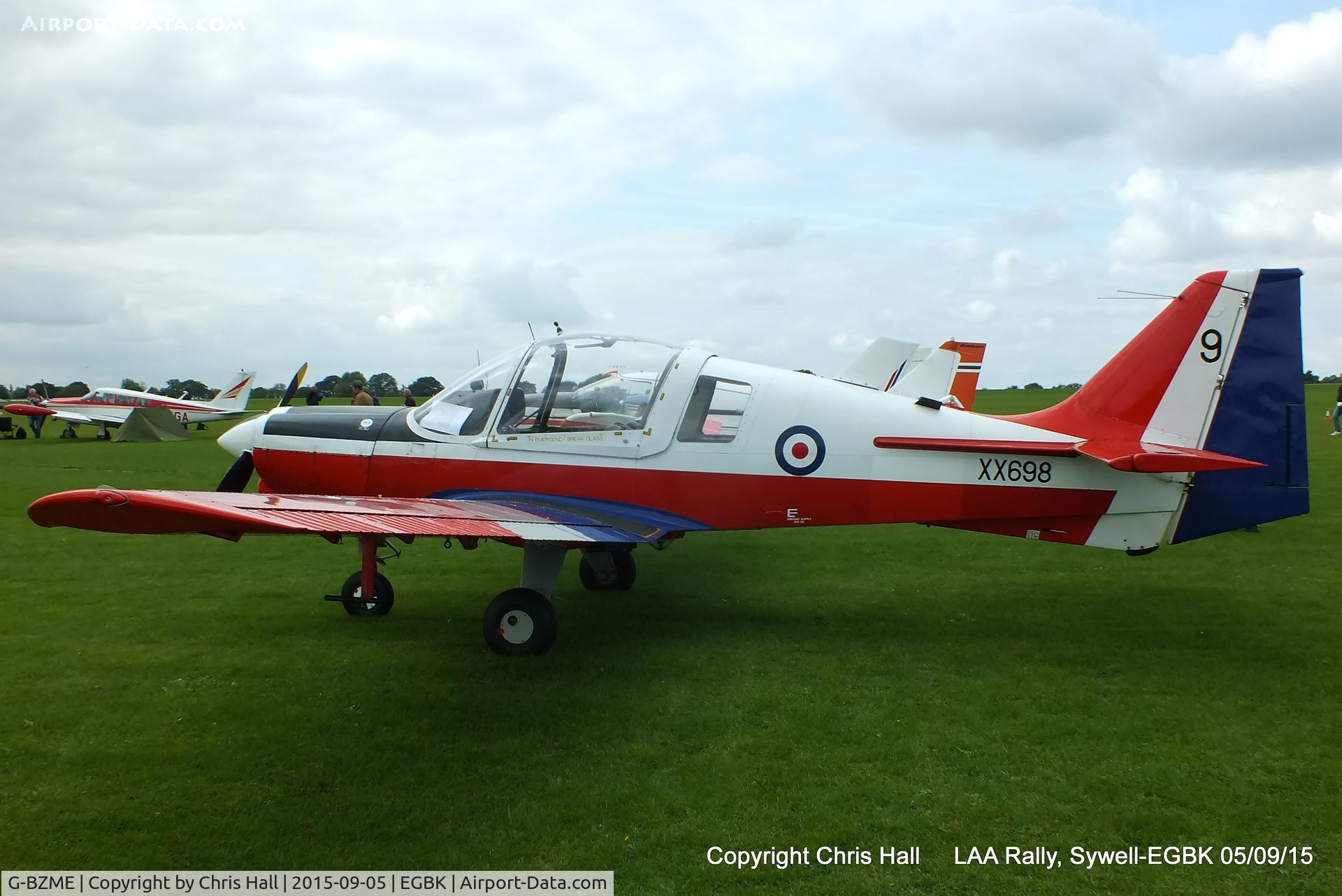 G-BZME, 1975 Scottish Aviation Bulldog T.1 C/N BH120/347, at the LAA Rally 2015, Sywell