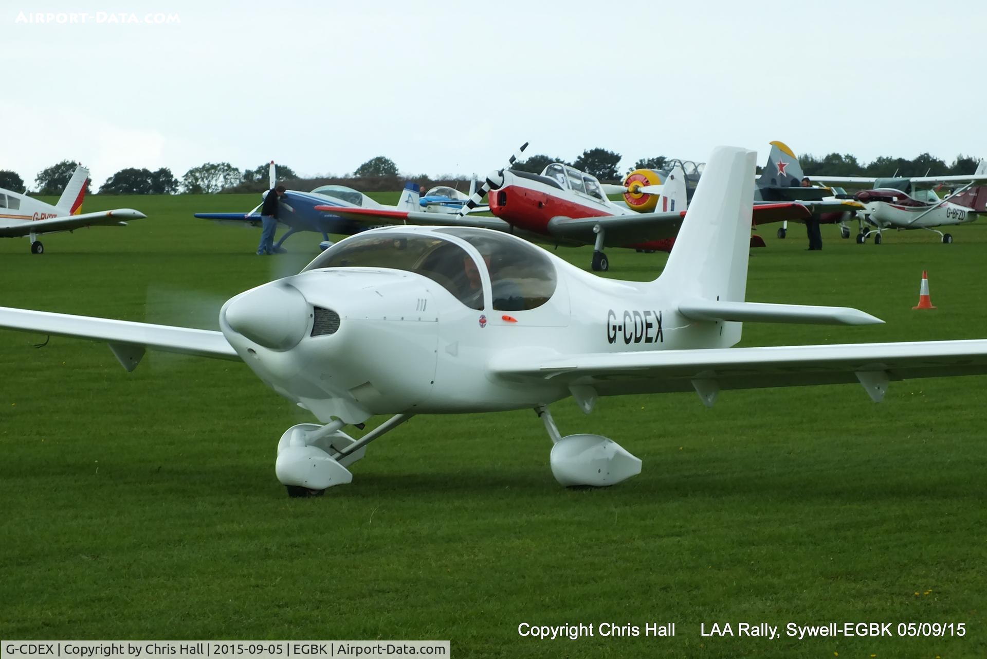 G-CDEX, 2004 Europa Tri Gear C/N PFA 247-12507, at the LAA Rally 2015, Sywell