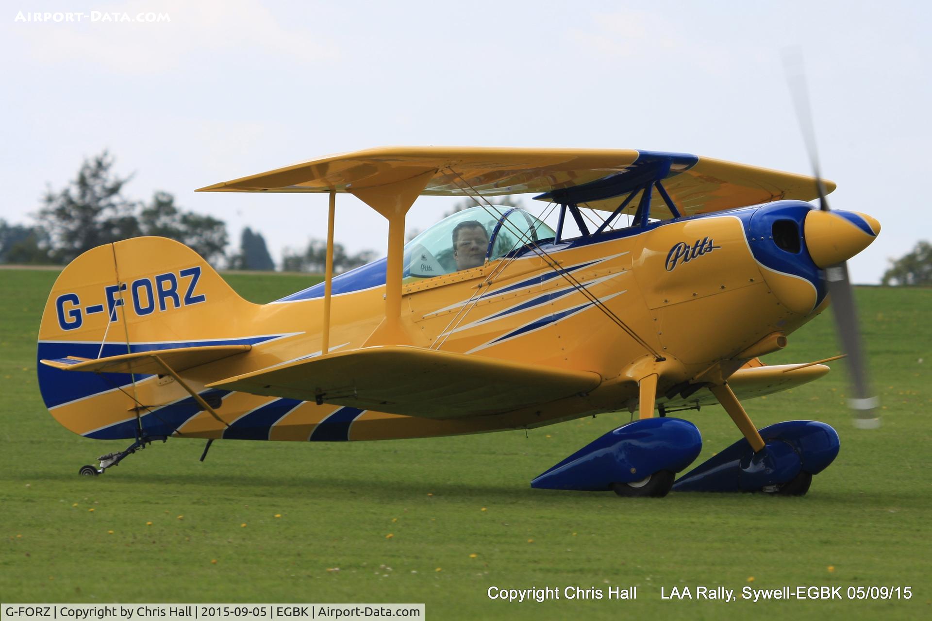 G-FORZ, 1999 Pitts S-1S Special C/N PFA 009-13393, at the LAA Rally 2015, Sywell
